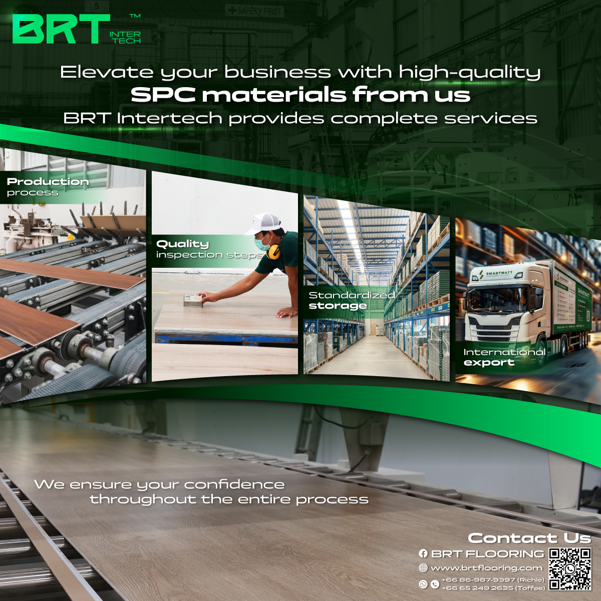 BRT Flooring Facebook ad: Elevate your business with the finest SPC flooring…