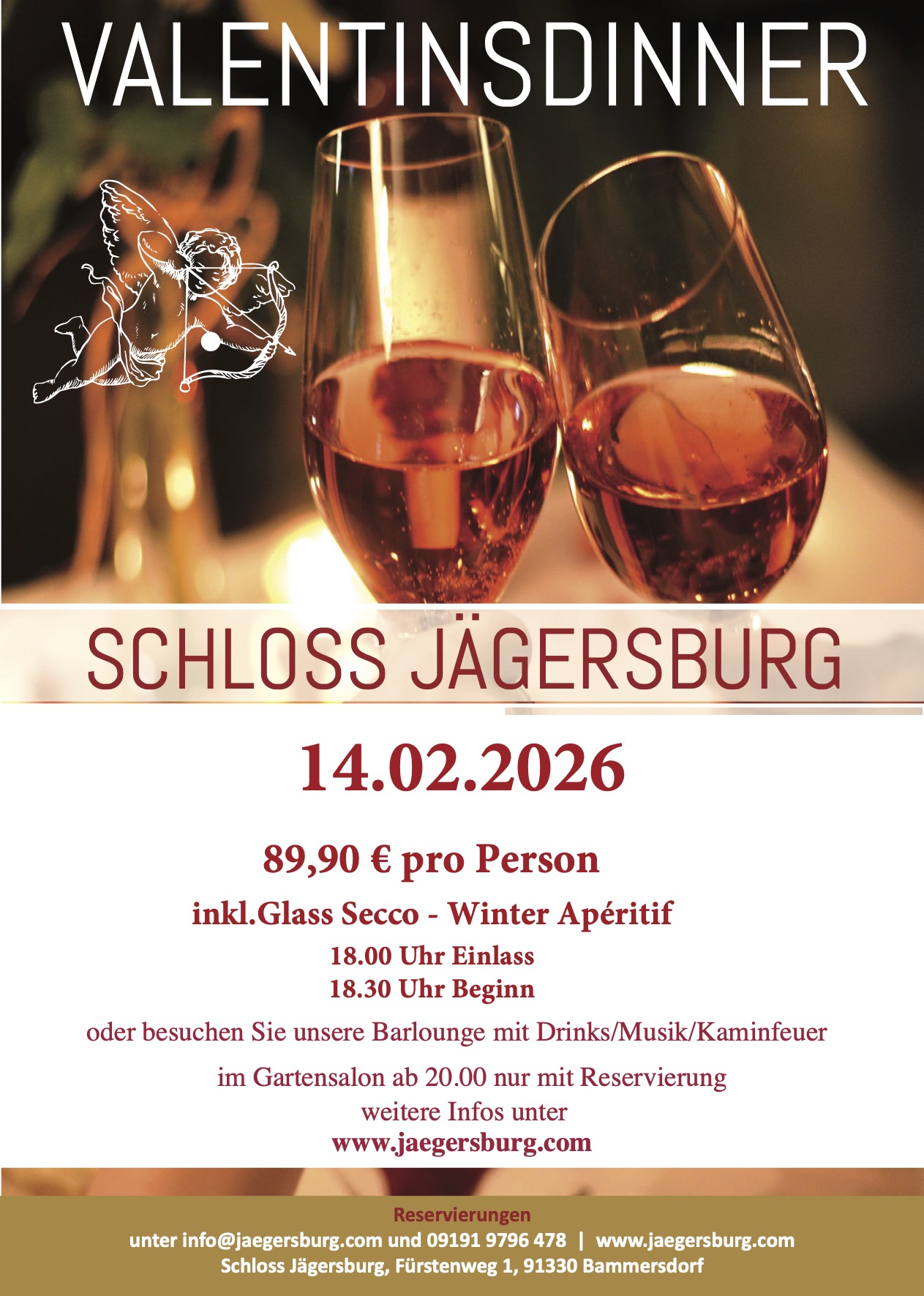 Schloss Jägersburg Facebook ad from Jan 16, 2026