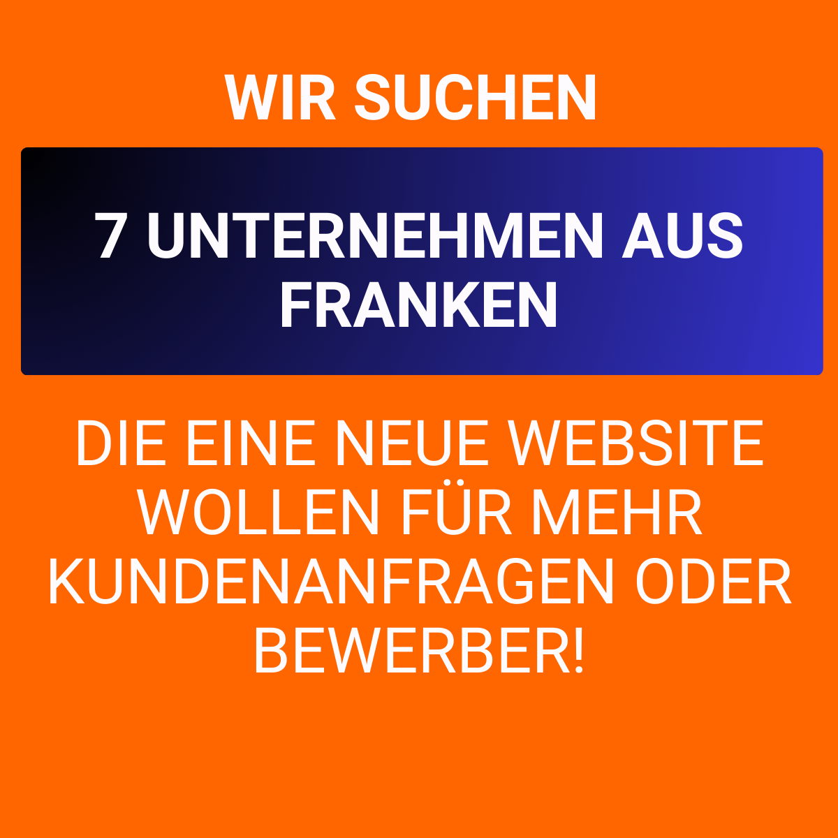 Bartl Unternehmensberatung Facebook ad: 7 fränkische Betriebe gesucht