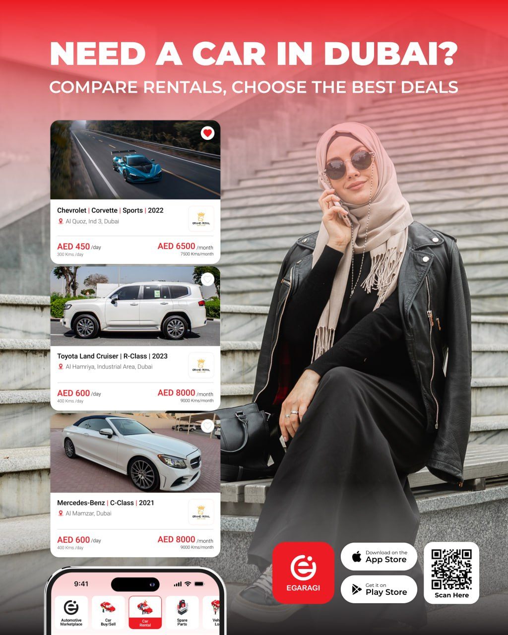 EGARAGI Facebook ad: From economy rides to luxury wheels, EGARAGI’s got…