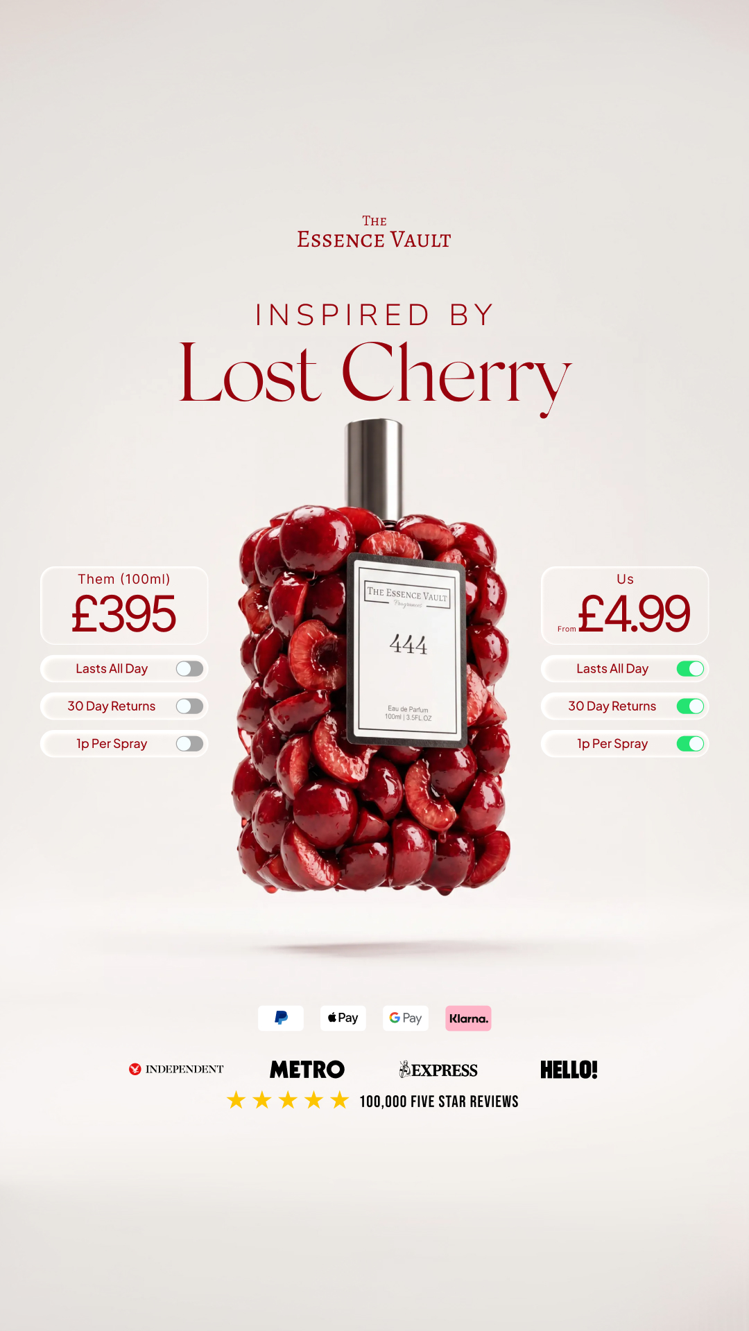 The Essence Vault Facebook ad