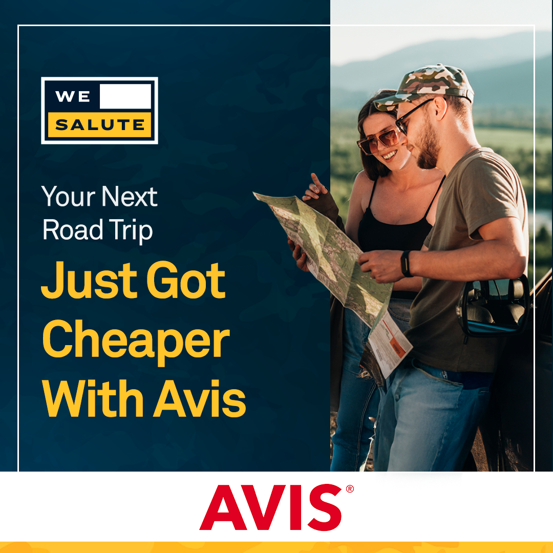 wesaluteofficial Facebook ad: Avis Rent A Car Offers You up to 35% OFF + $15 OFF 3+ Day…