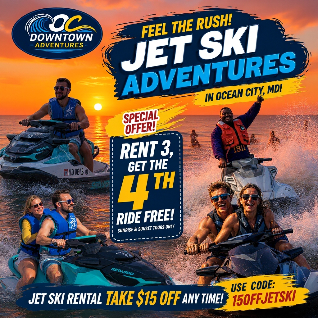 OC Downtown Adventures Facebook ad: Rent 3, Get The 4th FREE