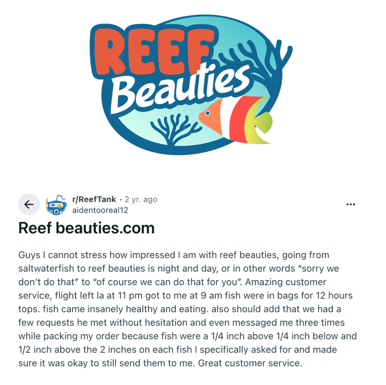 Reef Beauties Facebook ad: Built for Reef Keepers Who Care