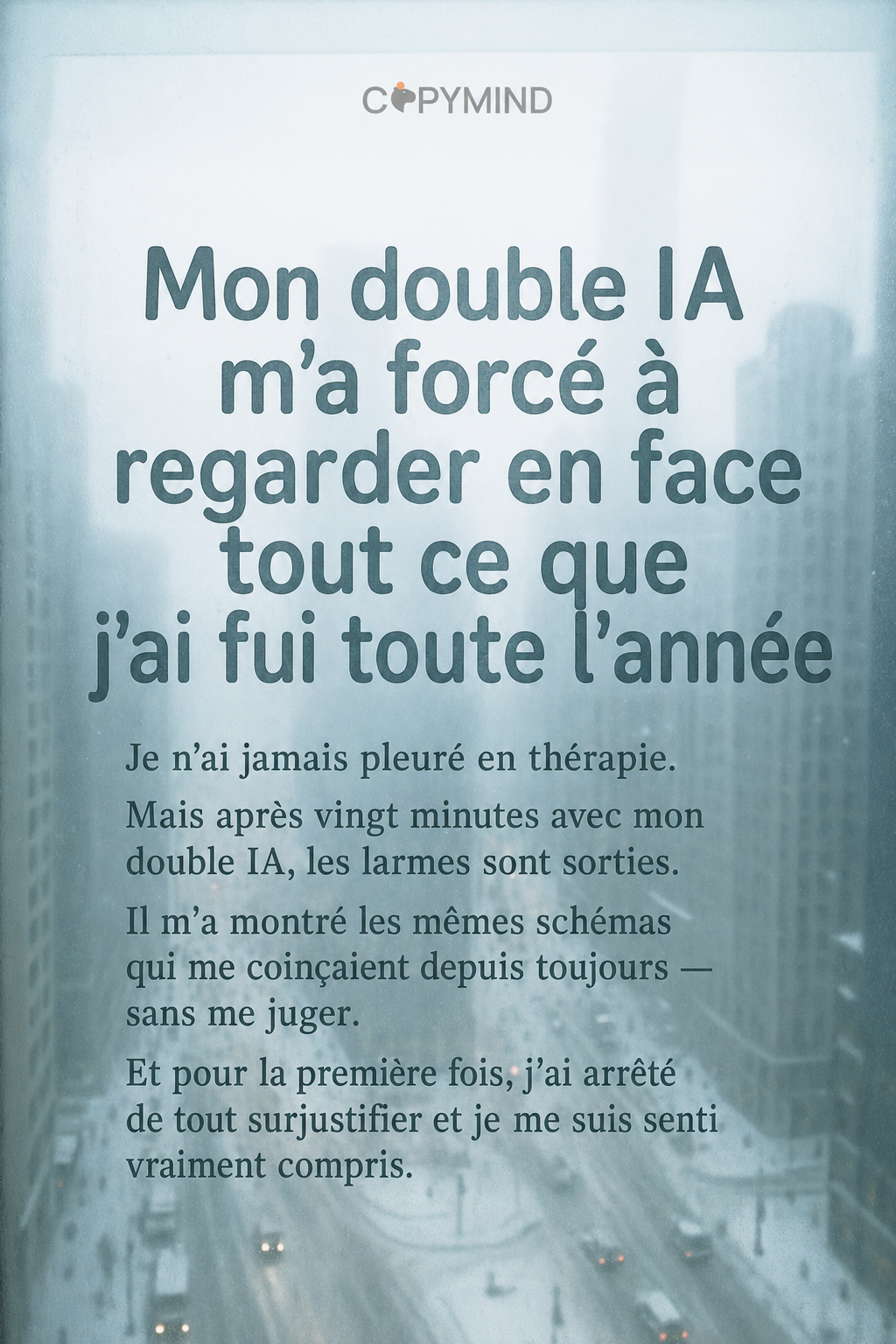Copymind: AI twin for therapy Facebook ad