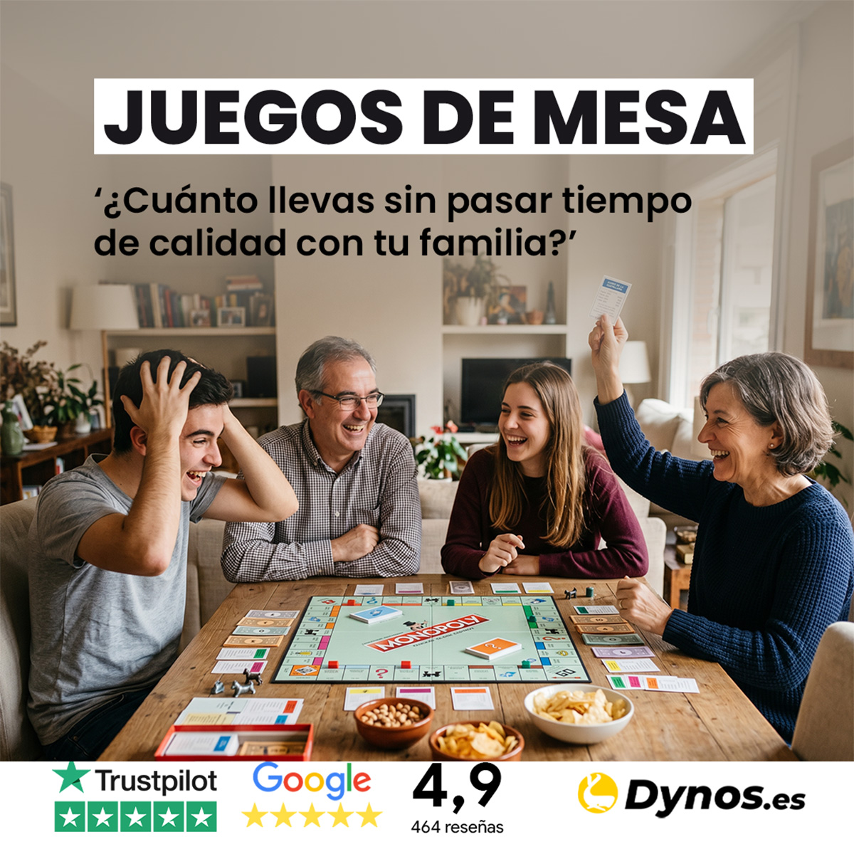 Dynos.es Facebook ad: Juegos de Mesa