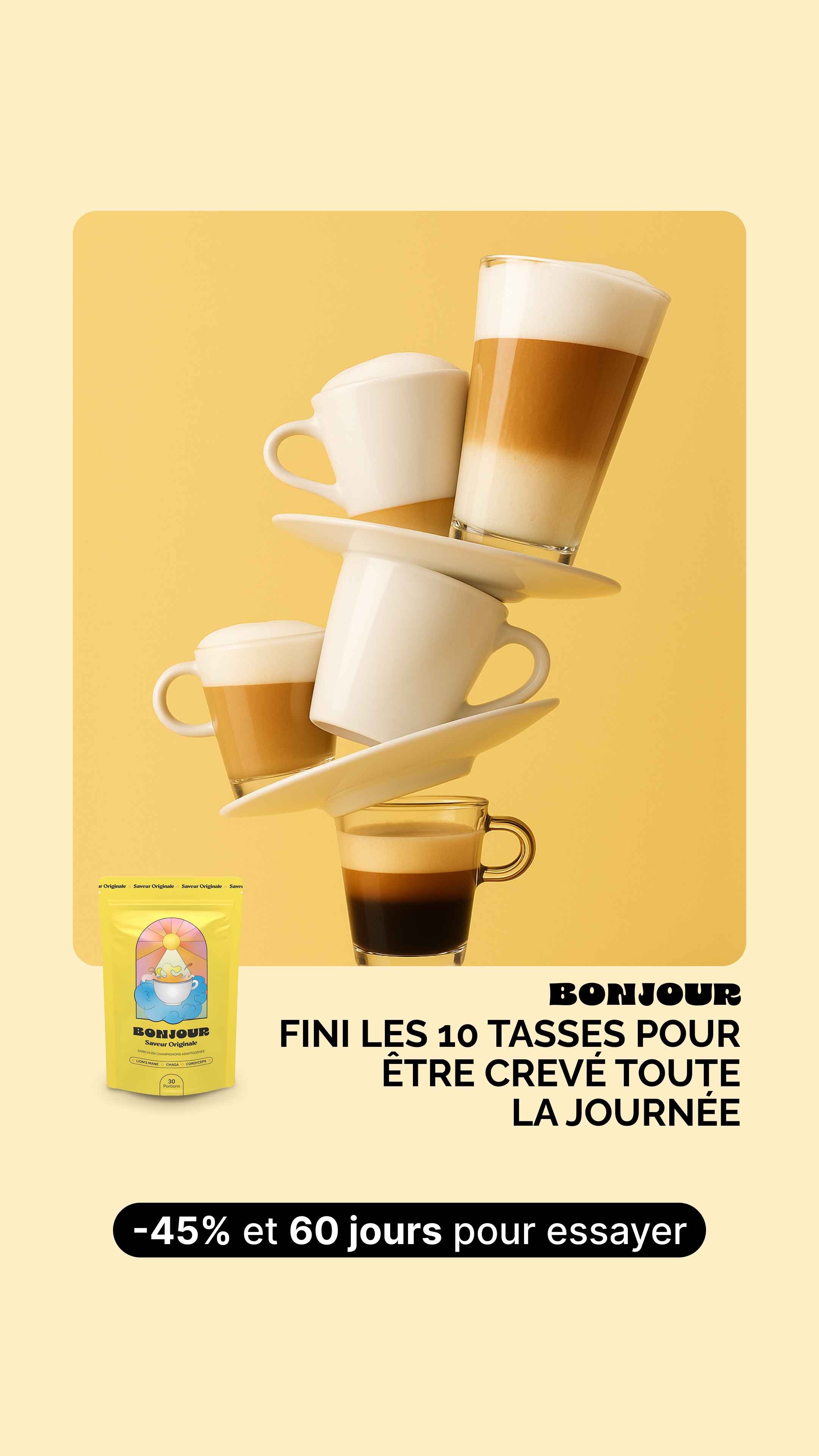 Bonjour Facebook ad