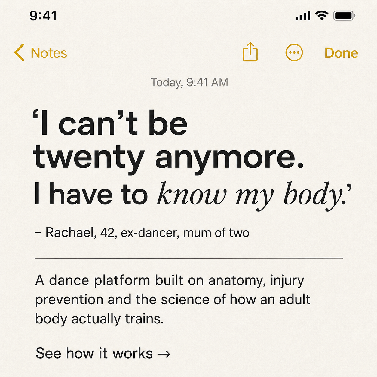 Dance Masterclass Facebook ad