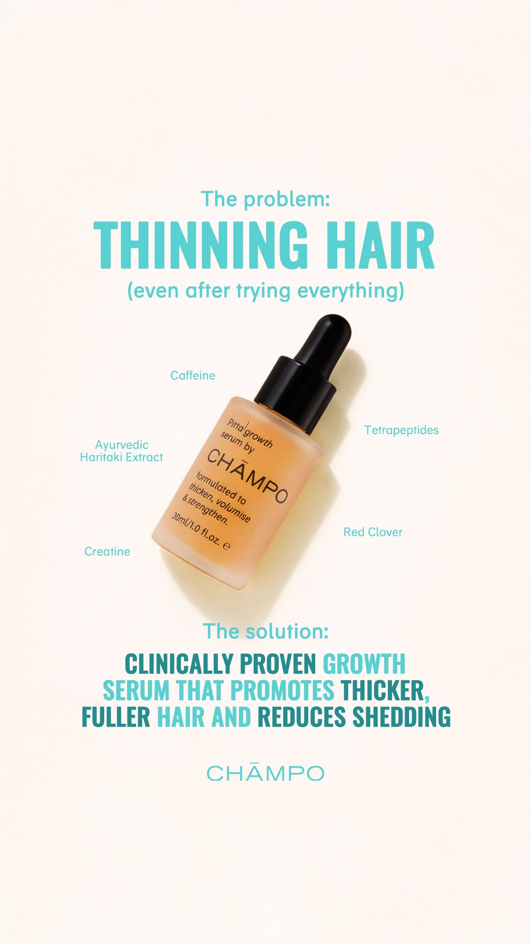 Chāmpo Haircare Facebook ad