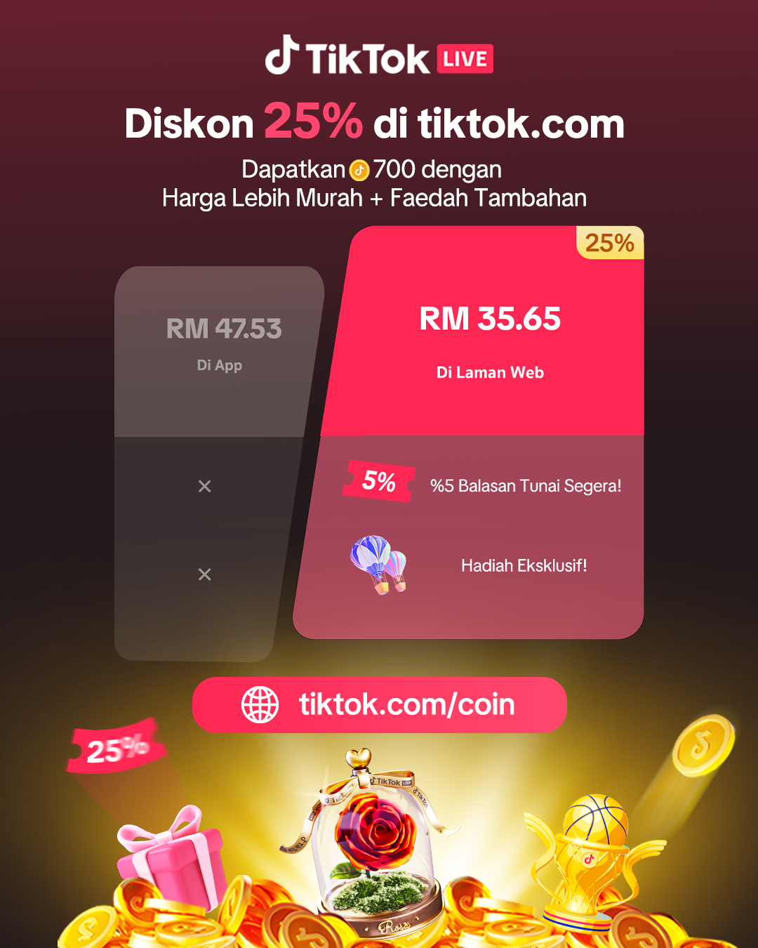 TikTok LIVE Facebook ad