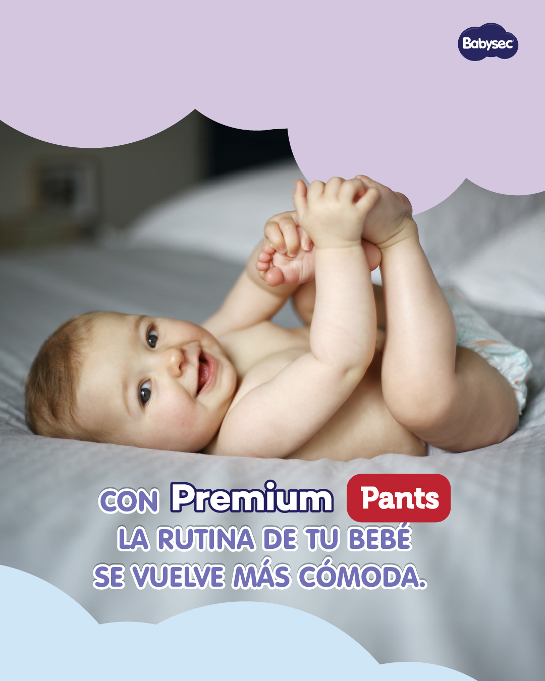 Babysec Facebook ad: Los pañales Babysec Premium Pants son ideales para…