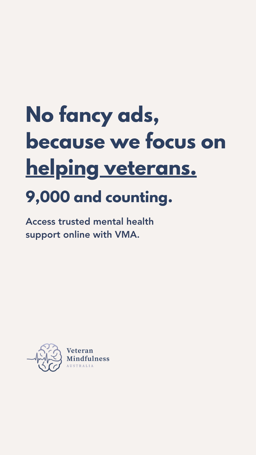 Veteran Mindfulness Australia Facebook ad