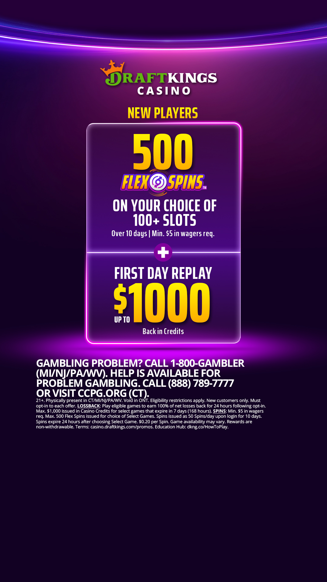 DraftKings Casino Facebook ad