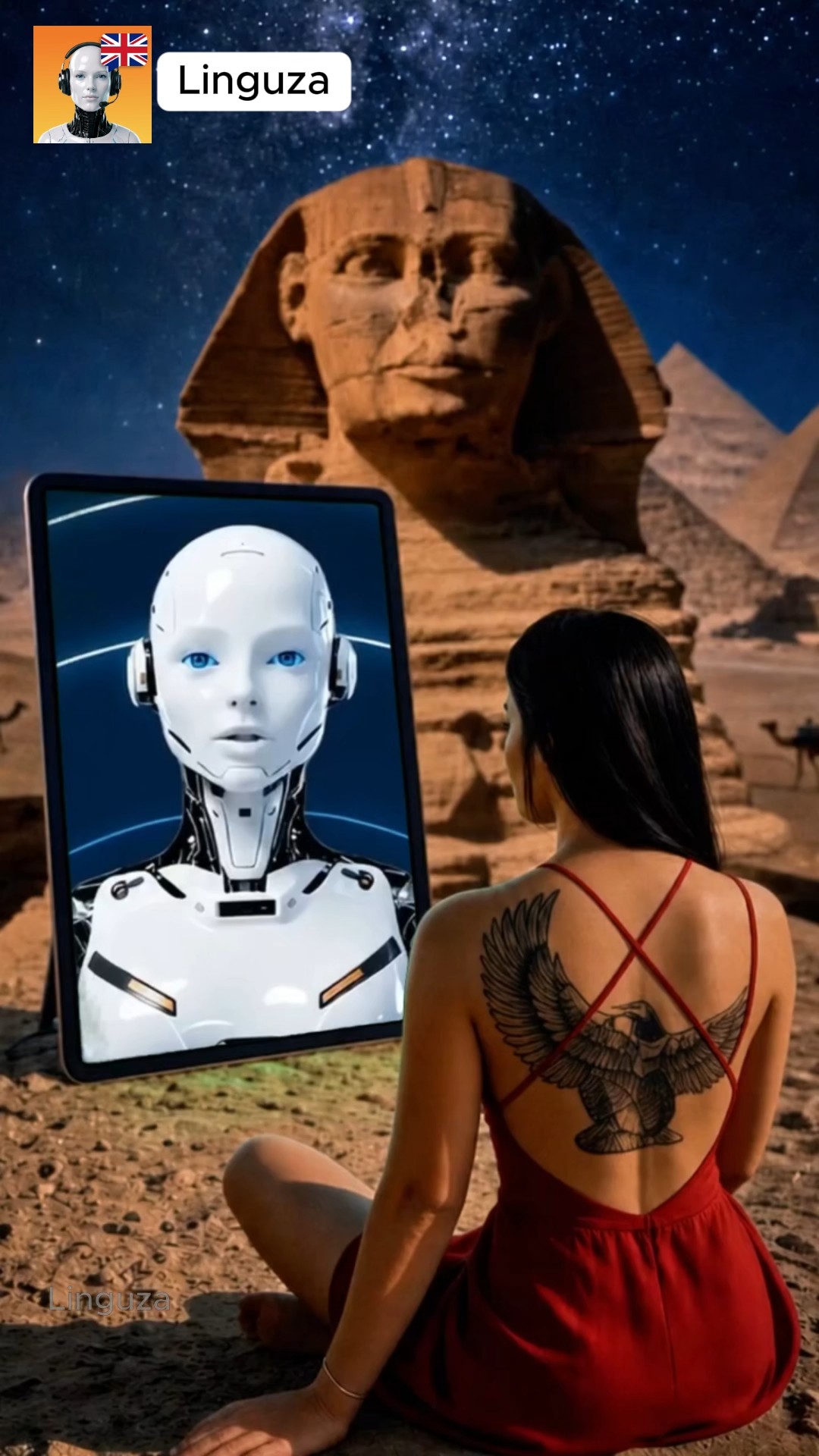 Linguza: AI English Tutor Facebook ad: ¡Pruébalo gratis ahora!