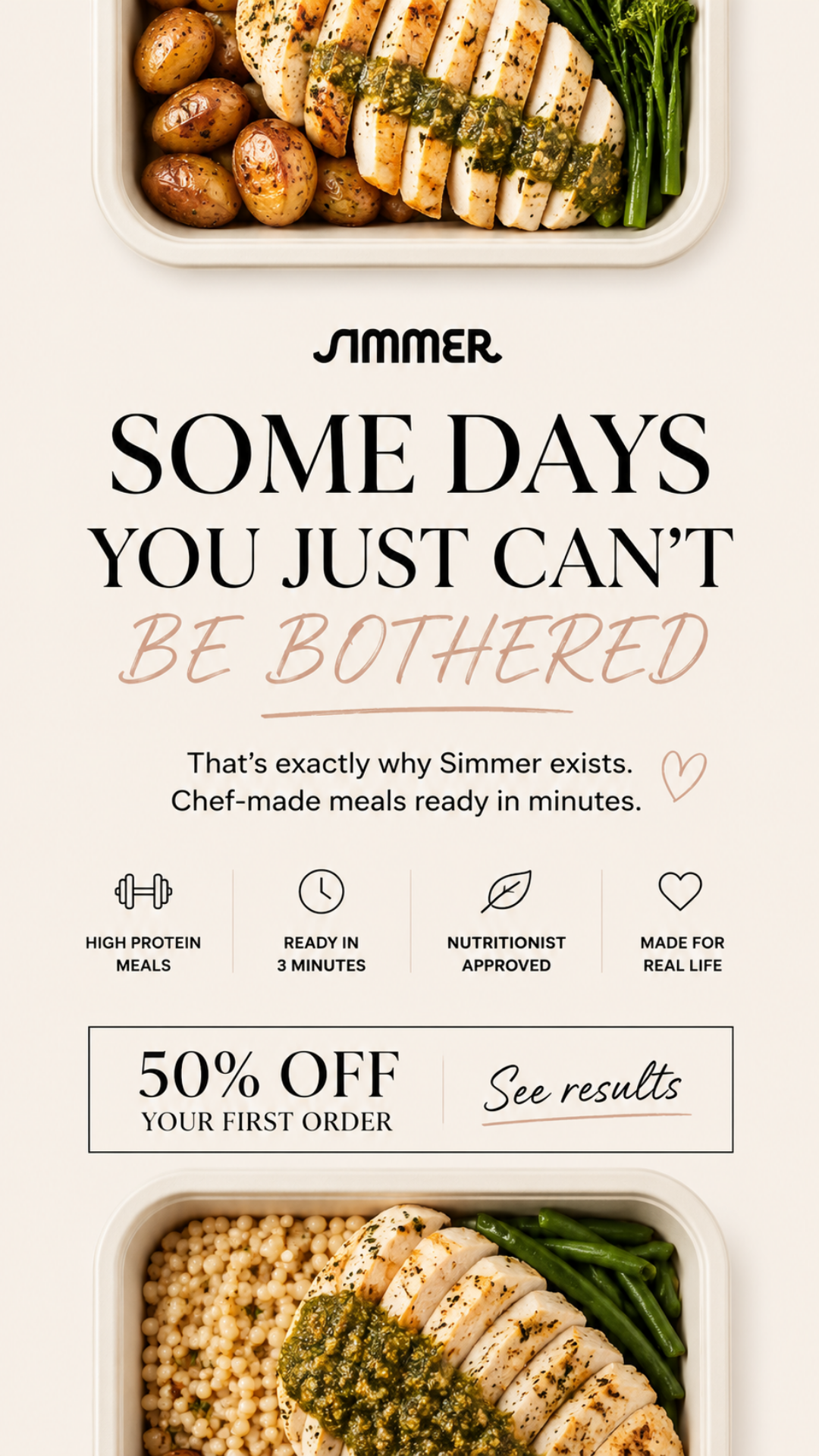 Simmer Facebook ad