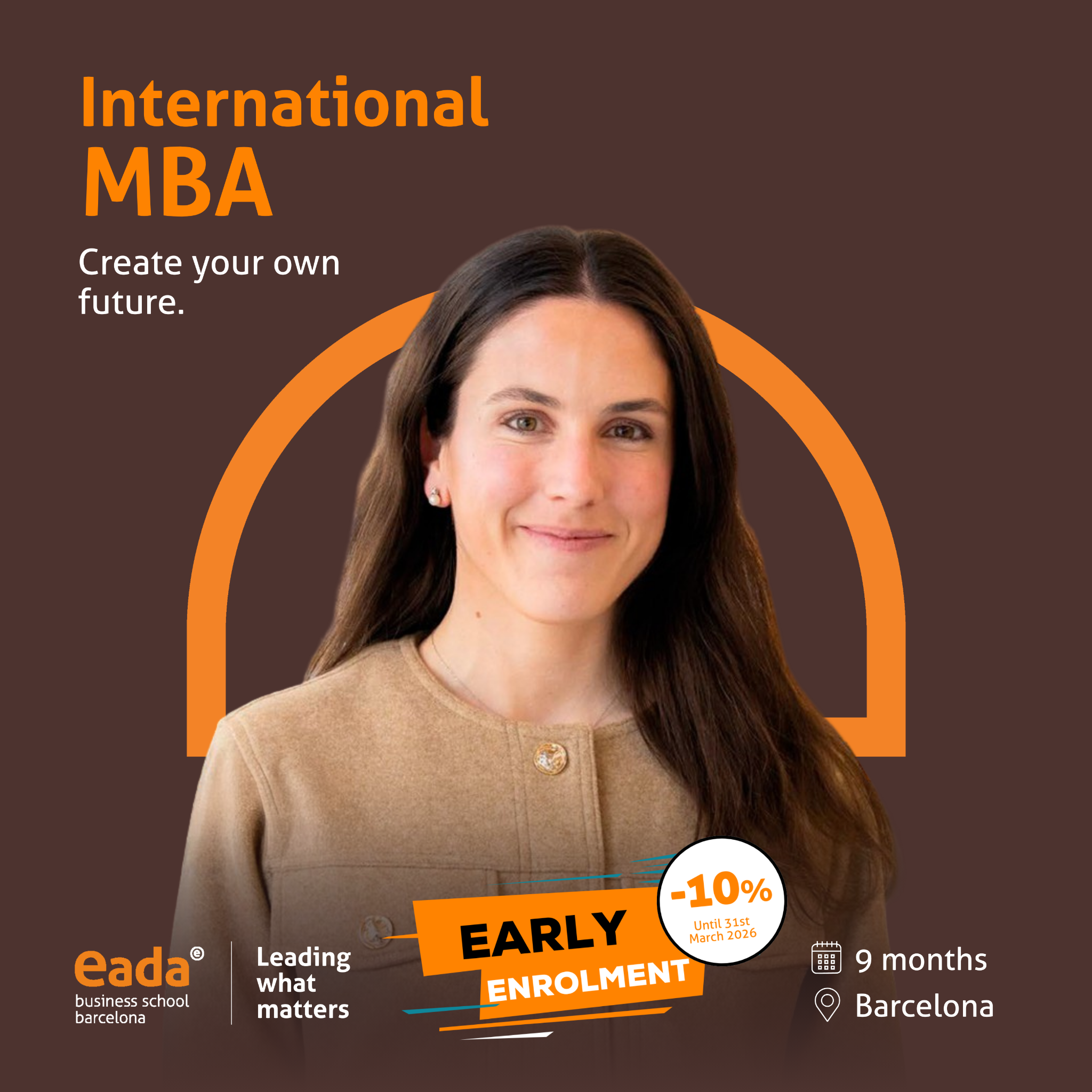 EADA -Where business people grow- Facebook ad: Study your MBA where business meets lifestyle.