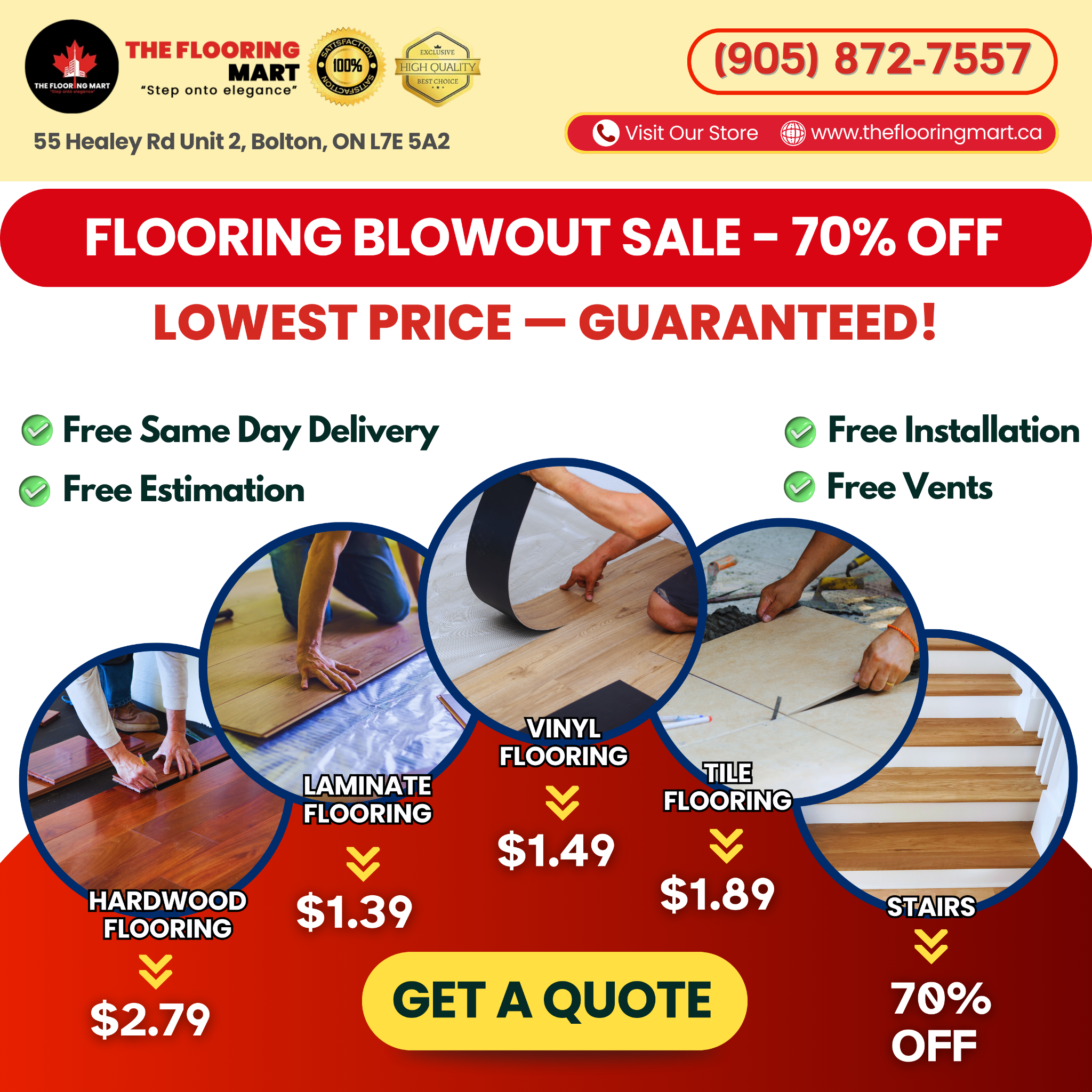 The Flooring Mart Facebook ad