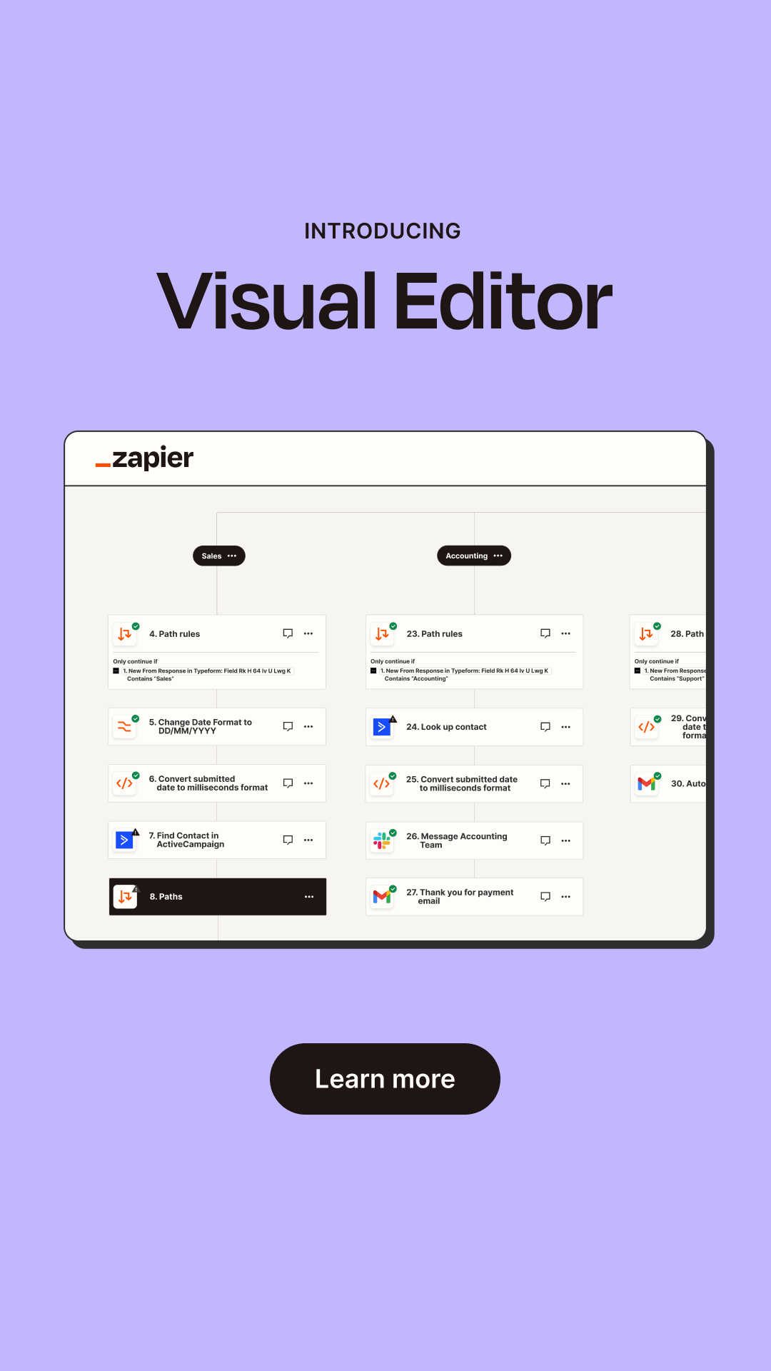 Zapier Facebook ad