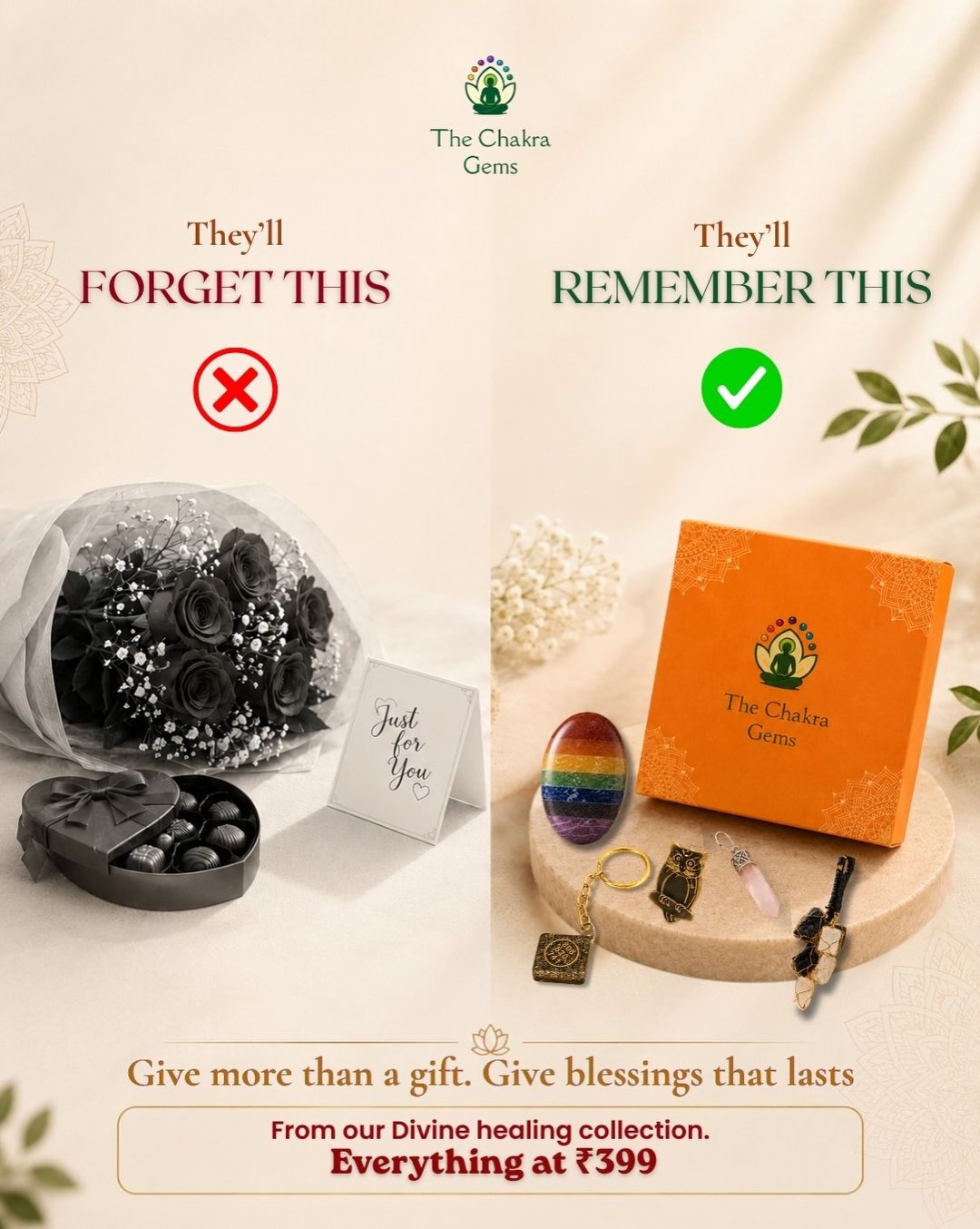 The Chakra Gems Facebook ad: The problem with most gifts?