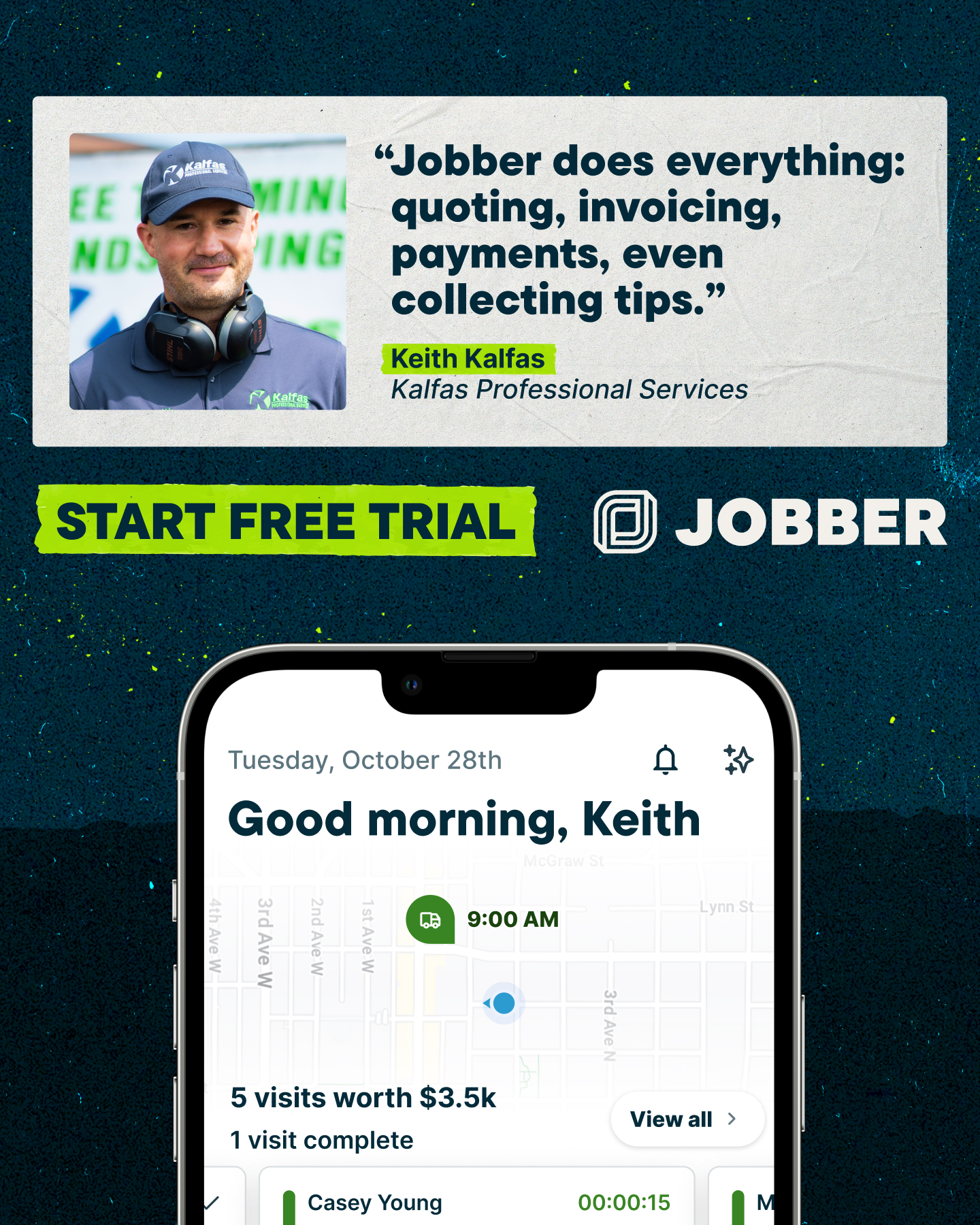 Keith Kalfas Facebook ad: Start your free trial today
