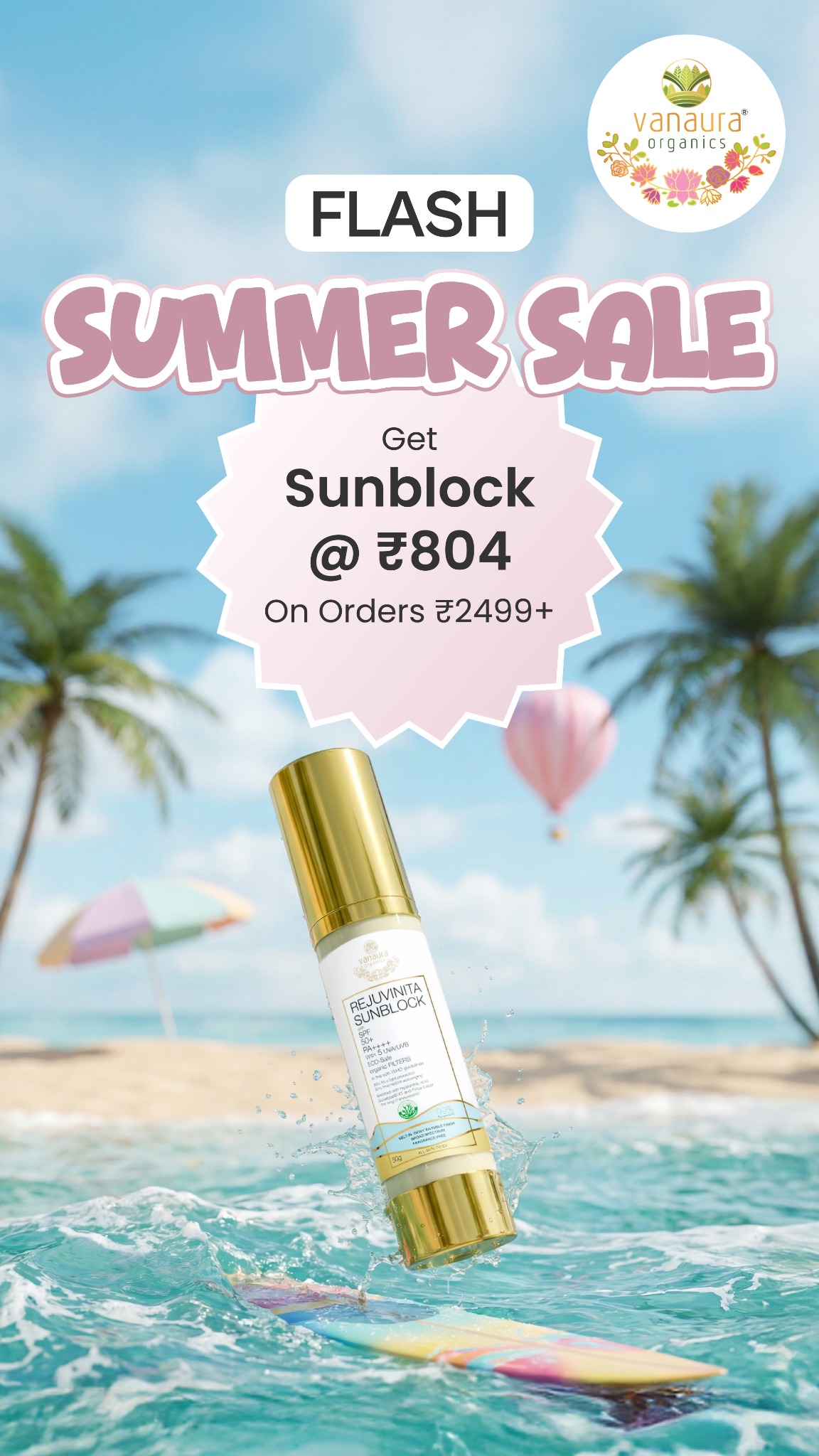 Vanaura Organics - Organic Ayurvedic Skincare & Haircare Facebook ad