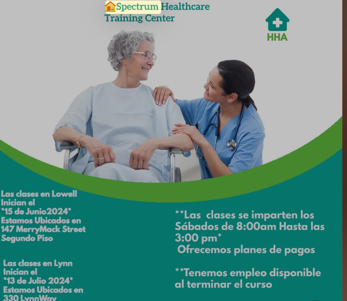 Spectrum Healthcare Lynn-Lowell Facebook ad: Entrenamiento/Cuidado de salud
