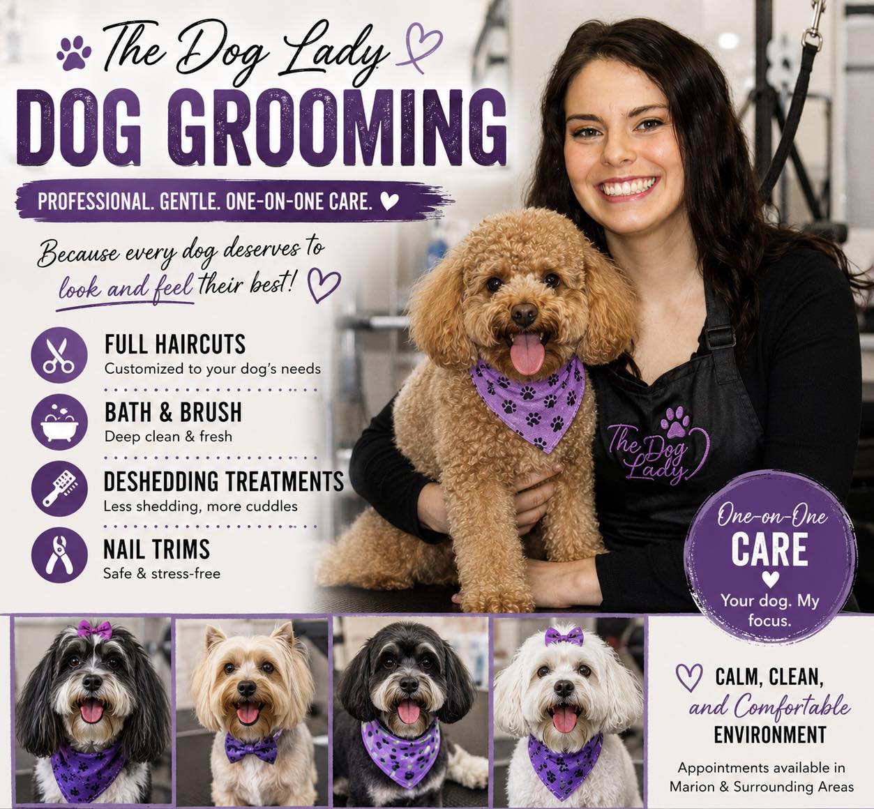 The Dog Lady: Marion Il Pet Services Facebook ad: The Dog Lady Online Booking