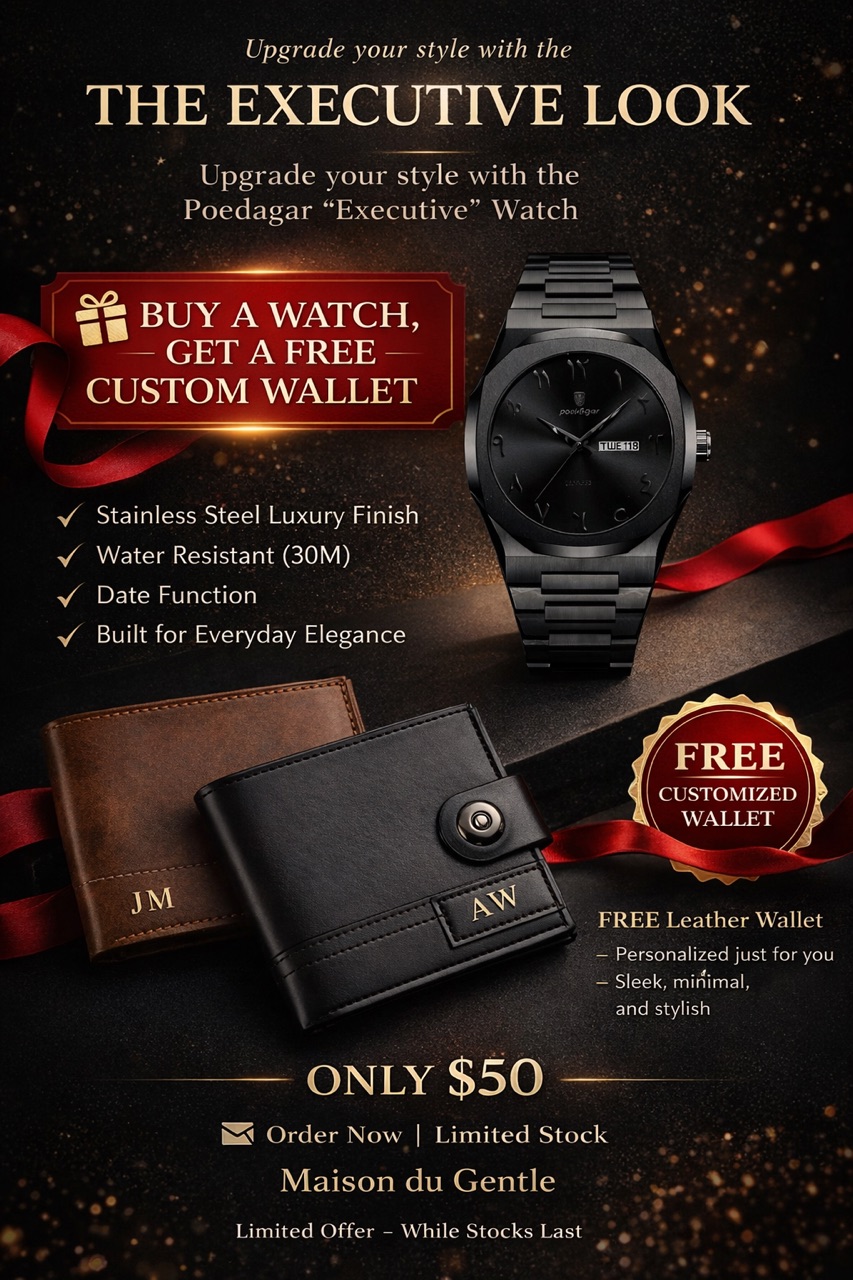 Maison du Gentle Facebook ad: Watch + Free Customized wallet