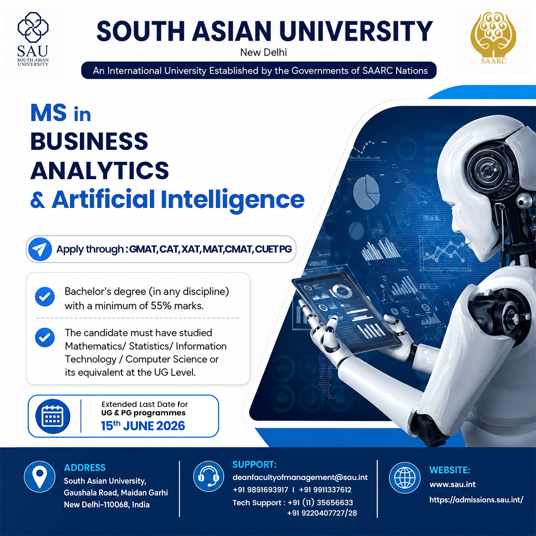 South Asian University, New Delhi, India Facebook ad