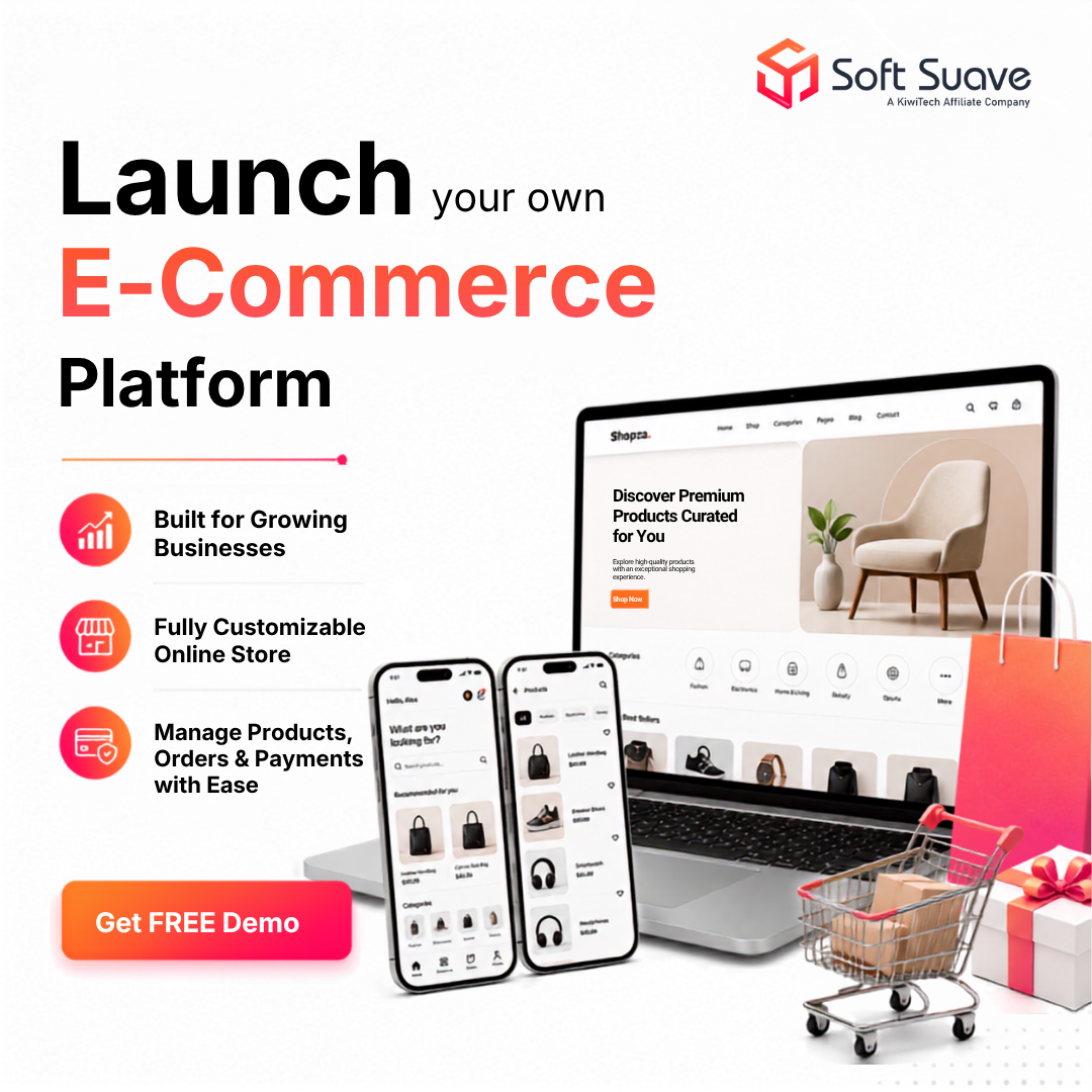 Soft Suave Facebook ad: Launch Your Own E-Commerce Platform