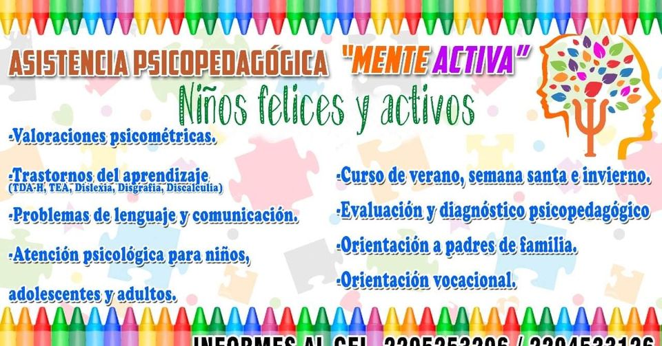 Mente Activa centro psicológico y pedagógico Facebook ad