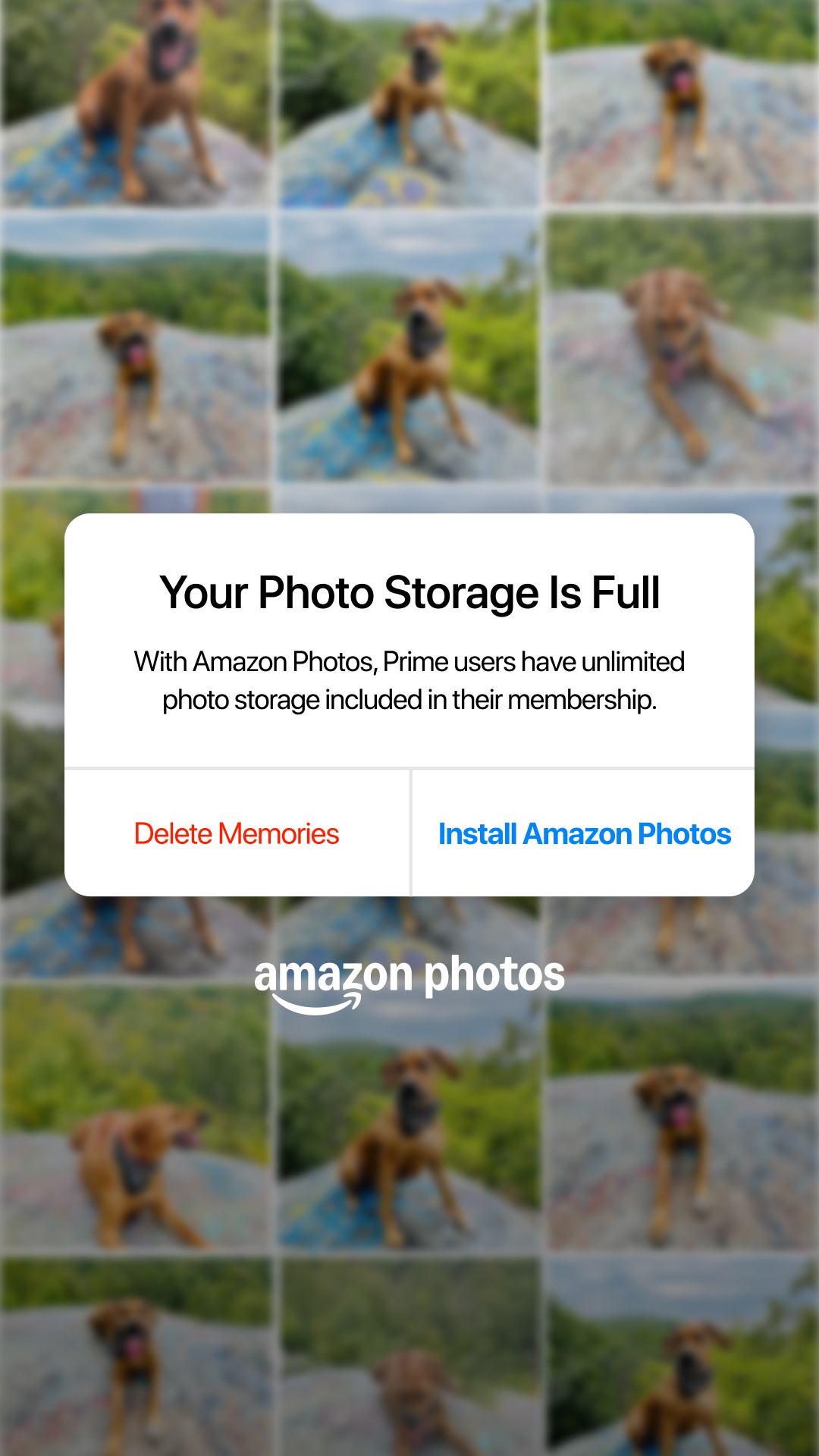 Amazon Photos Facebook ad