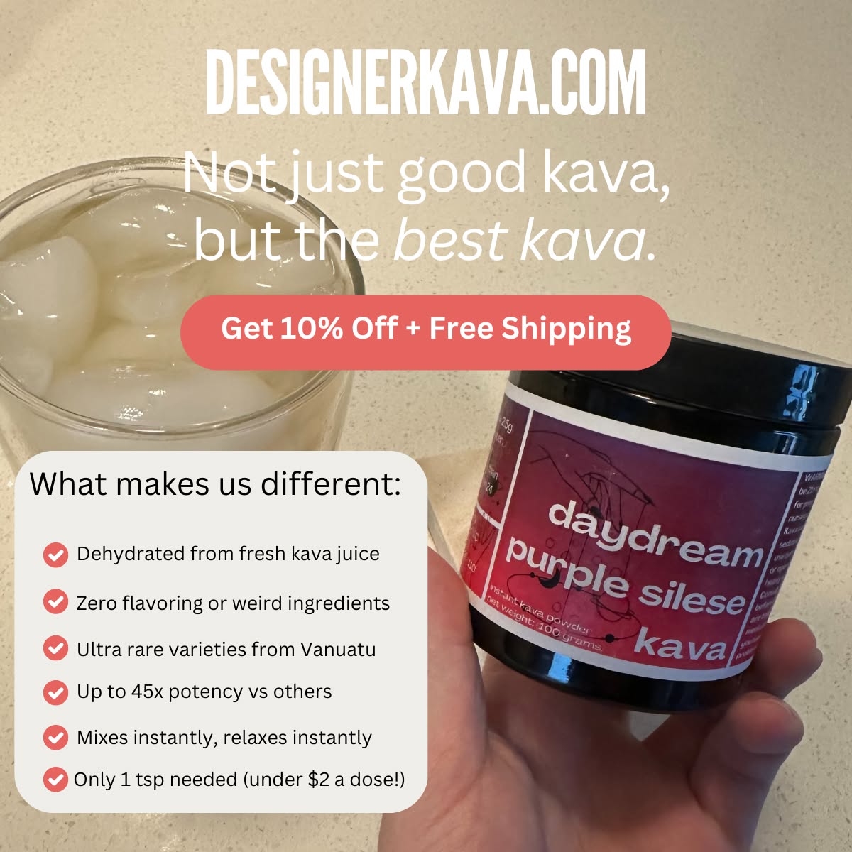 Designer Kava Facebook ad