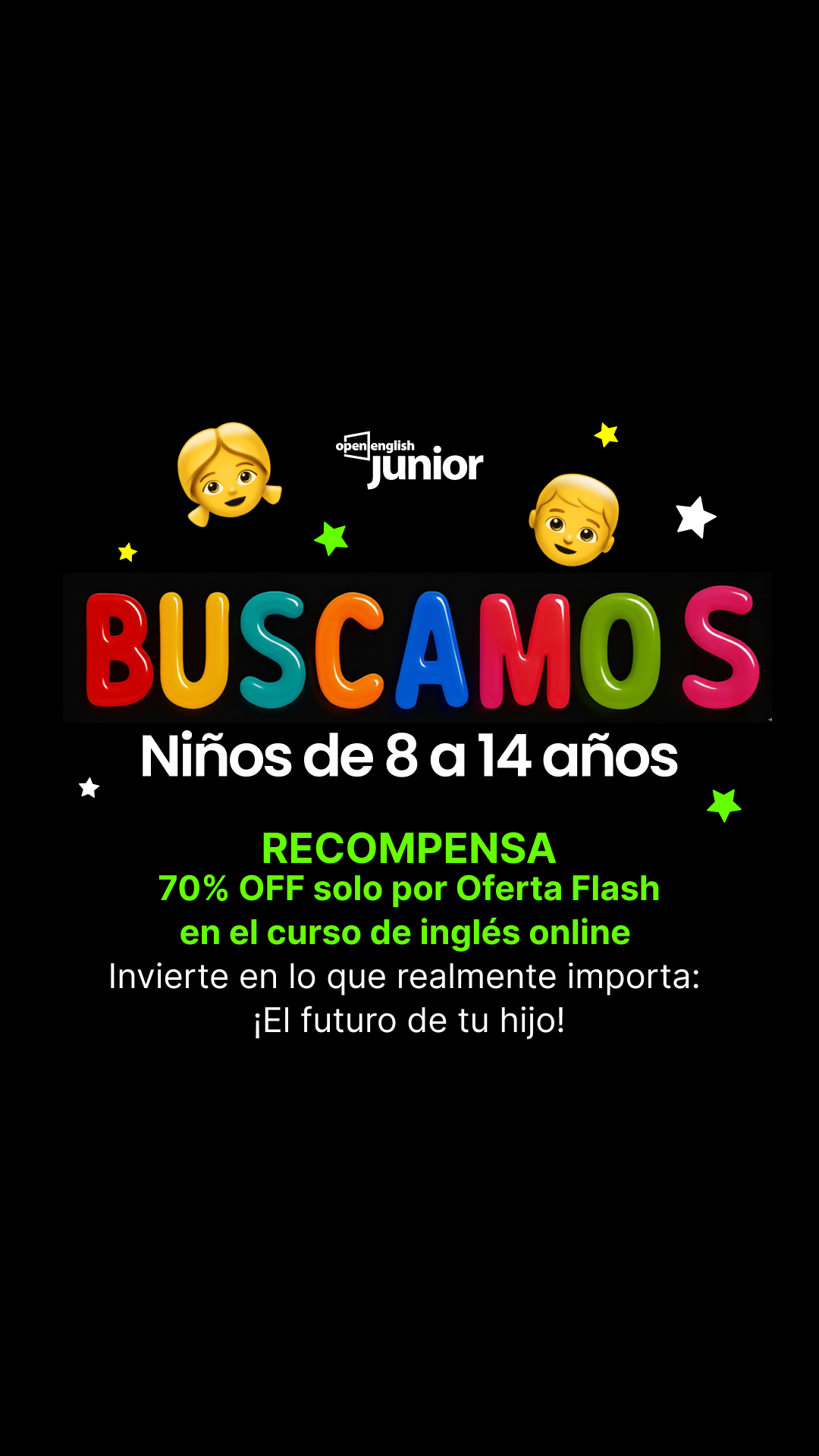 Open English Junior Facebook ad