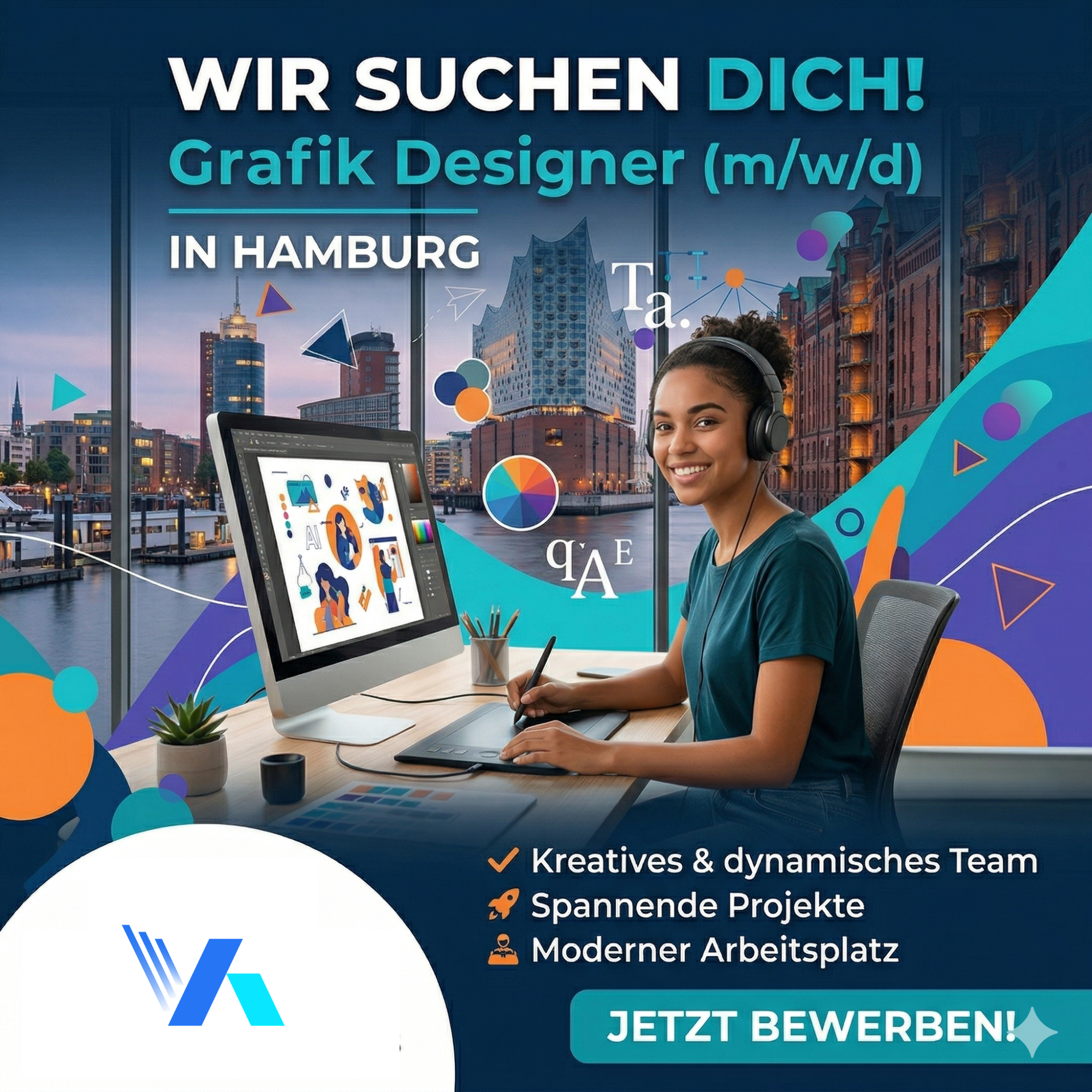 VisionActive Facebook ad: Wir suchen Grafik Designer (m/w/d) in Hamburg