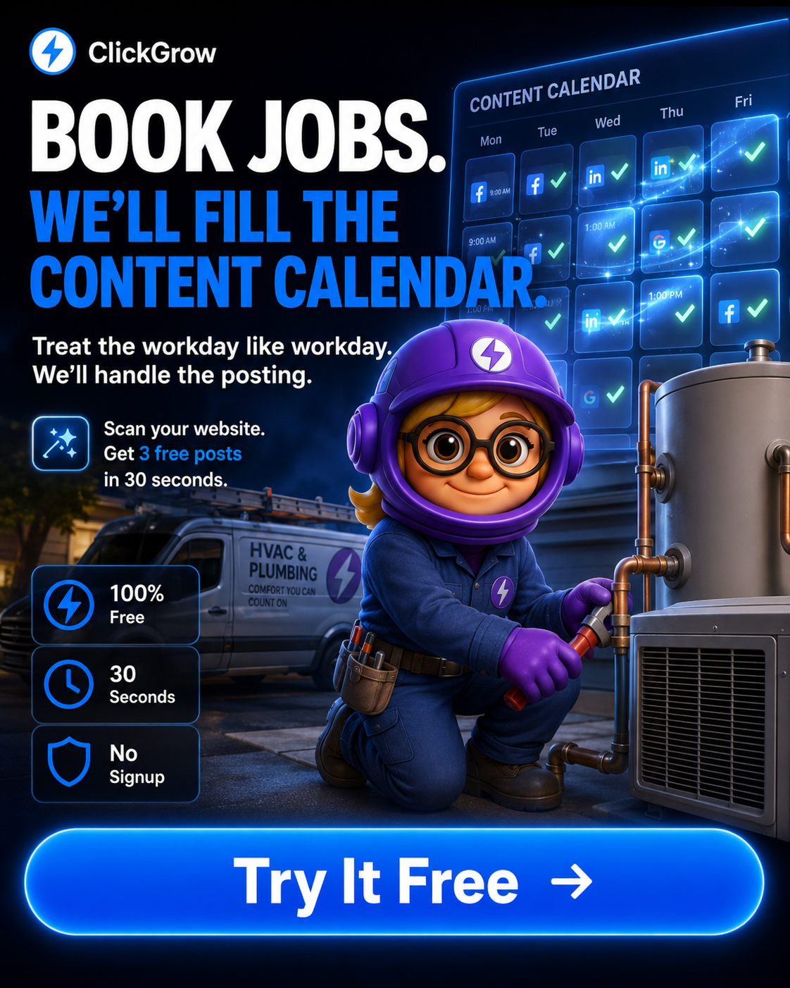 ClickGrow AI Facebook ad