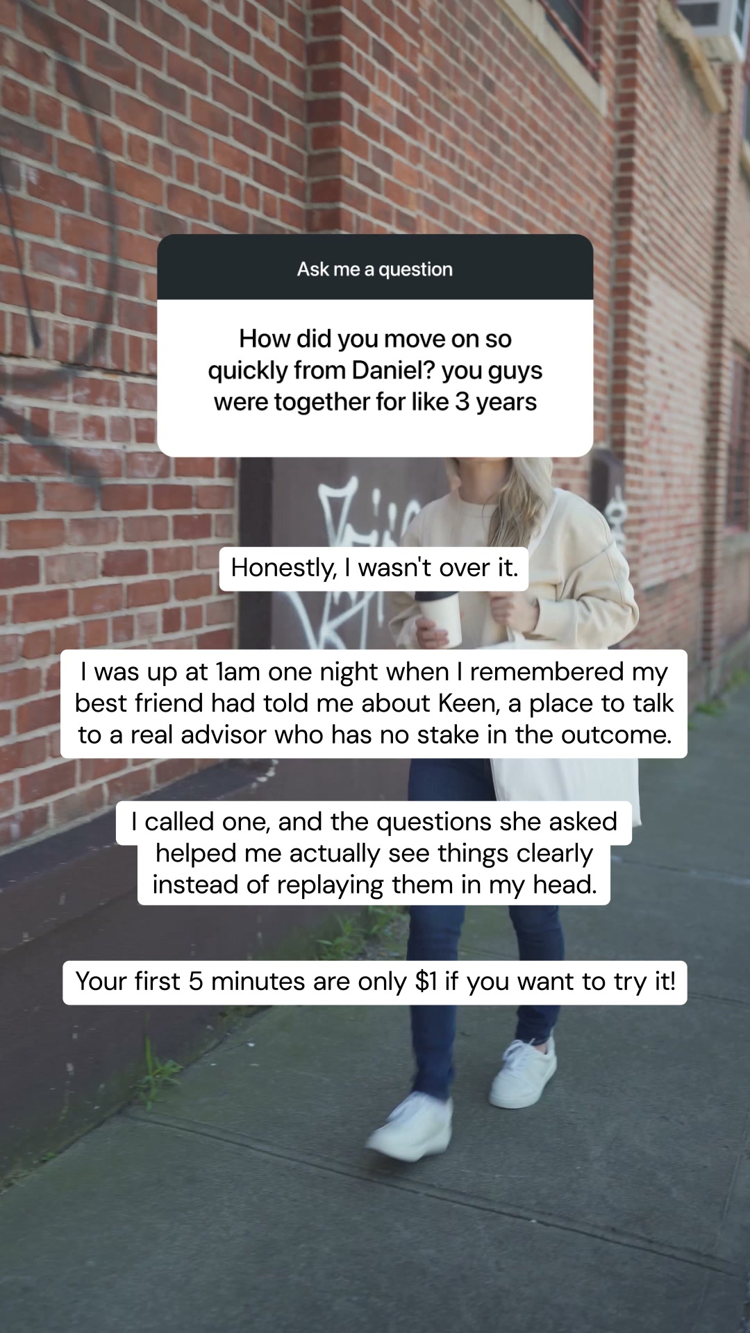 Keen.com Facebook ad: Let’s normalize guidance