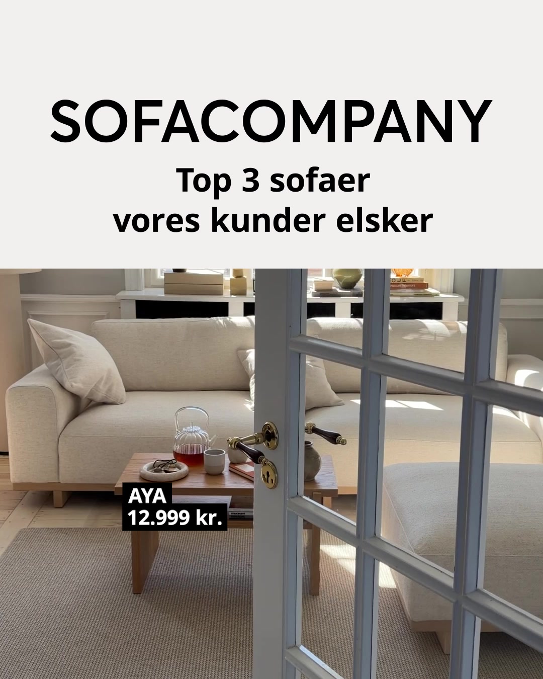Sofacompany Facebook ad: Se top 3 sofaer