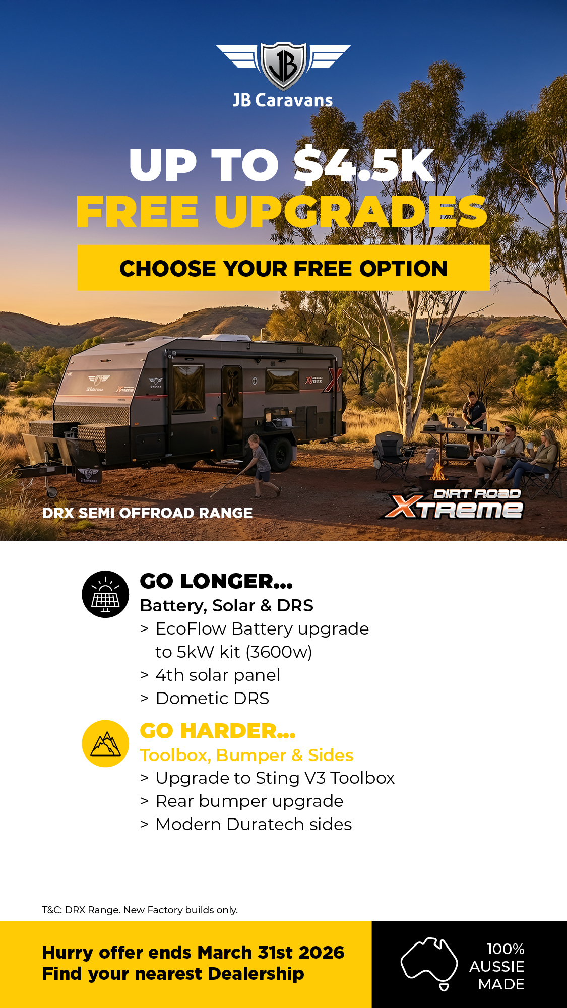 JB Caravans - Luxury offroad & onroad caravans, made in Australia. Facebook ad from Jan 31, 2026