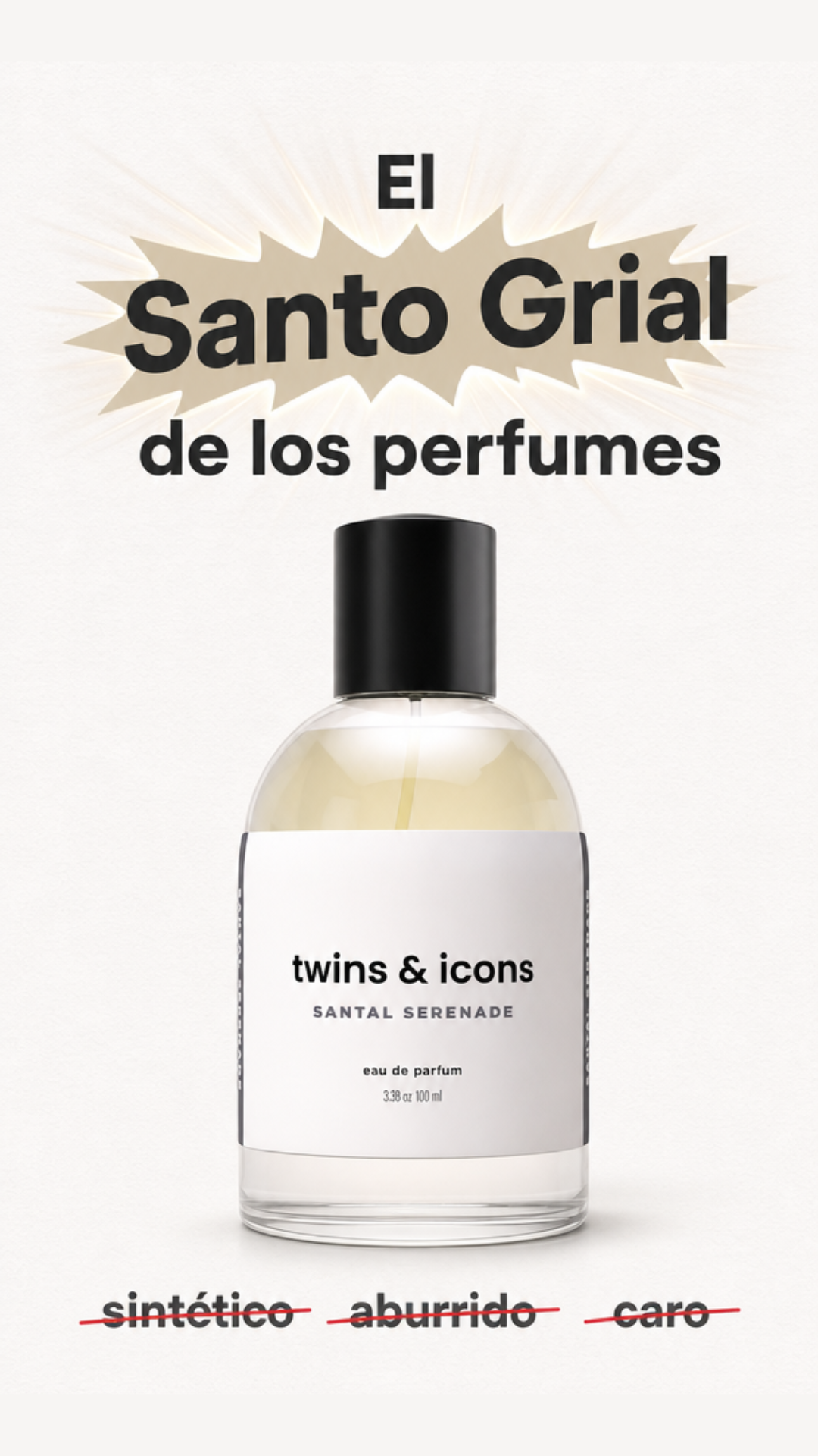 Twins and Icons MX Facebook ad: El Santo Grial De Los Perfumes
