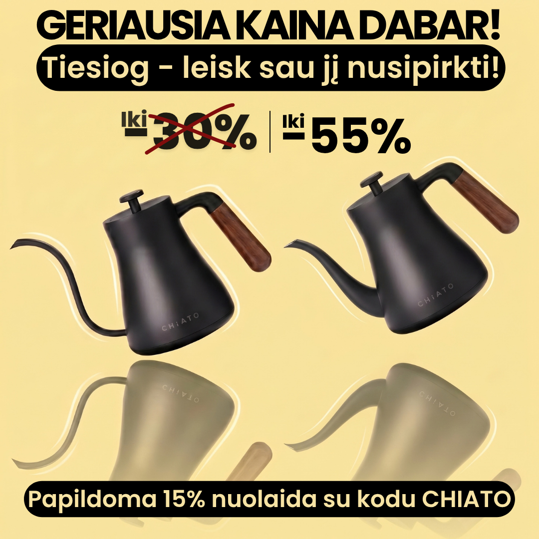 Kavos Draugas Facebook ad: Iki -55% + kodas: CHIATO