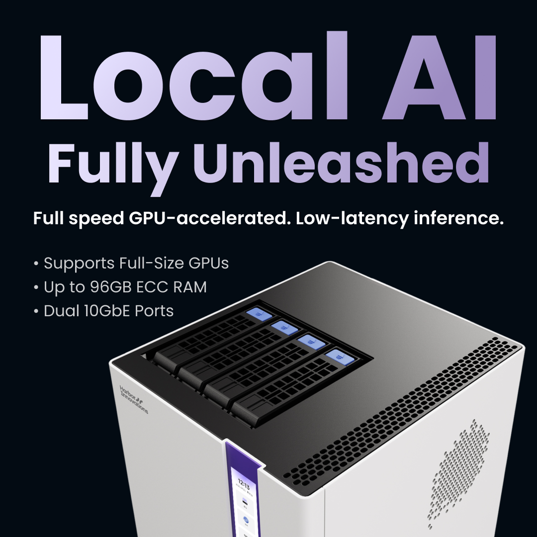 harboros.ai Facebook ad: Local AI, Fully Unleashed