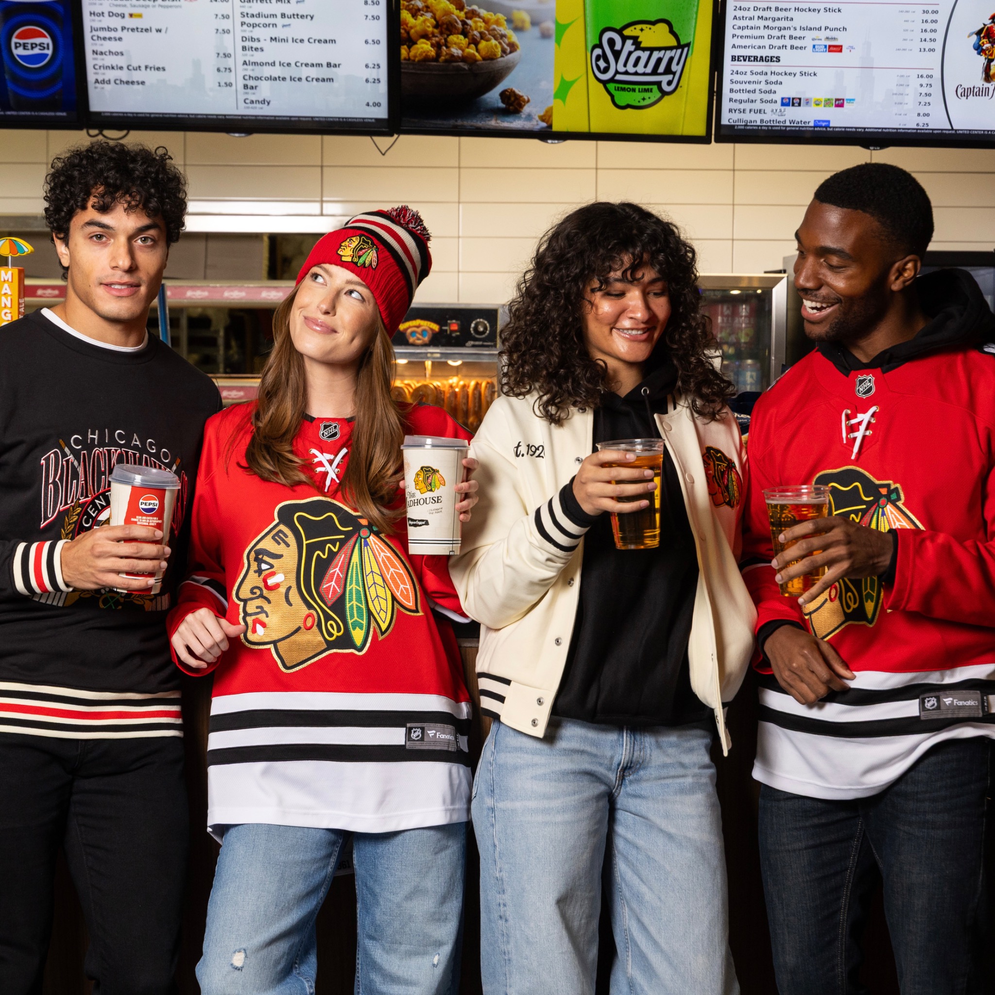 Blackhawks Store Facebook ad: Rep the Hawks anywhere, anytime.