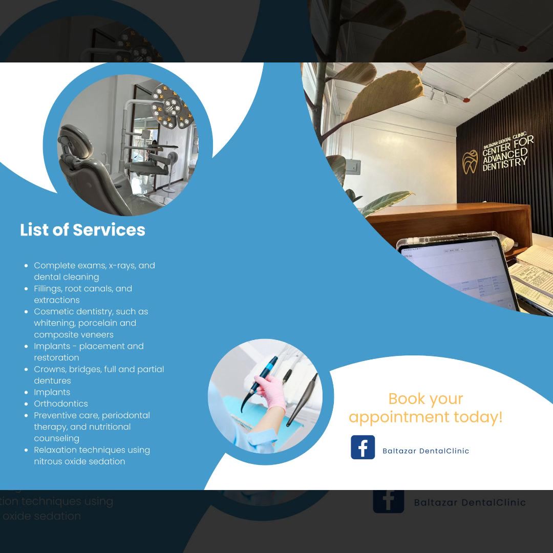 Baltazar Dental Clinic - Center for Advanced Dentistry Facebook ad: Baltazar Dental Clinic - Center For Advanced