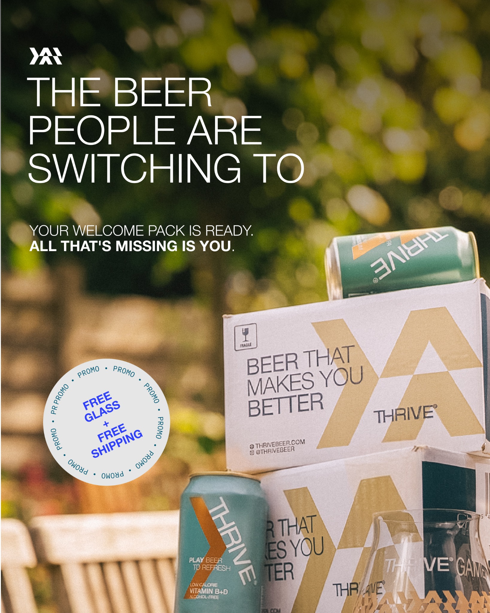 Thrive Beer Facebook ad