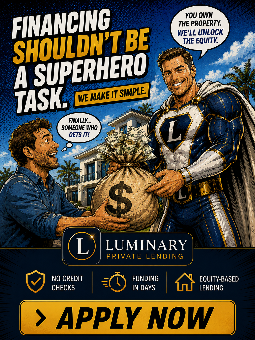 Luminary Private Lending Facebook ad: Fast Funding for Florida Real Estate