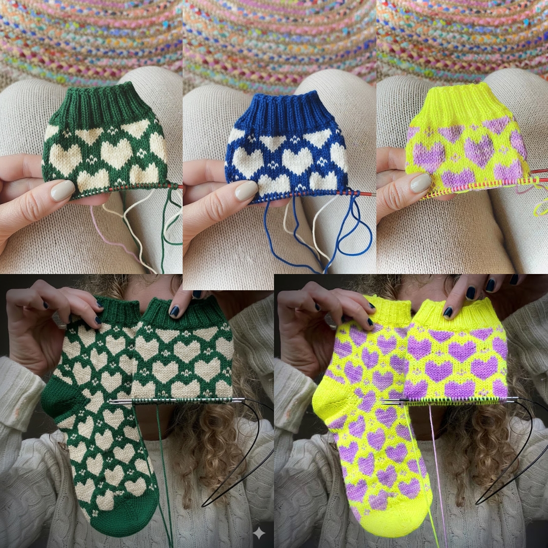 Let's Knit Facebook ad: Cozy Foot Hugger Beginner Knitting Pattern