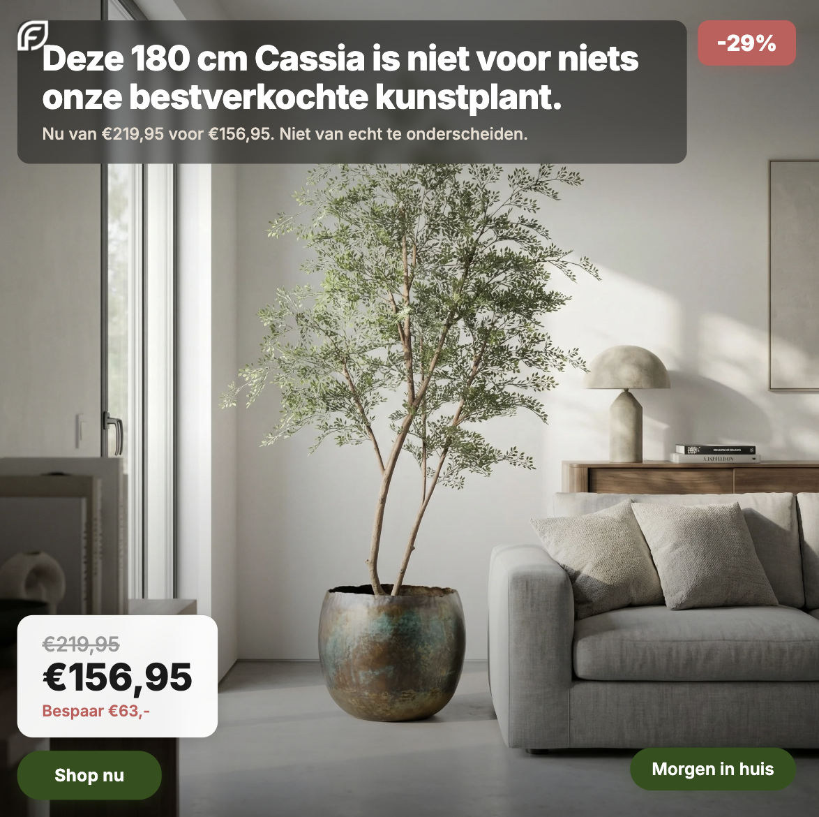 Florafy Facebook ad: Bestel jouw favoriet hier