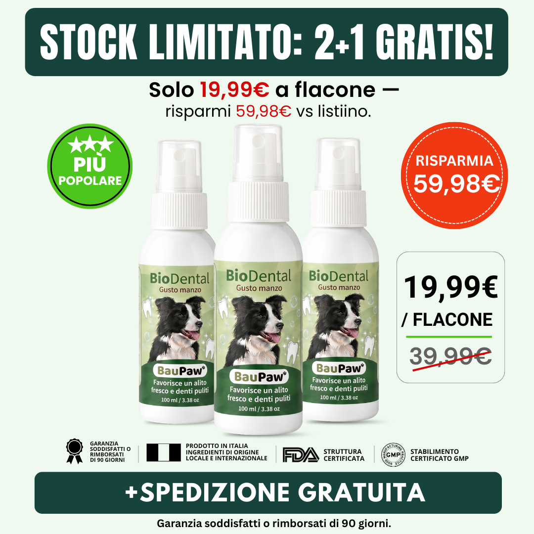 Amici a 4 Zampe Facebook ad: 5 secondi al giorno. Niente più detartrasi.