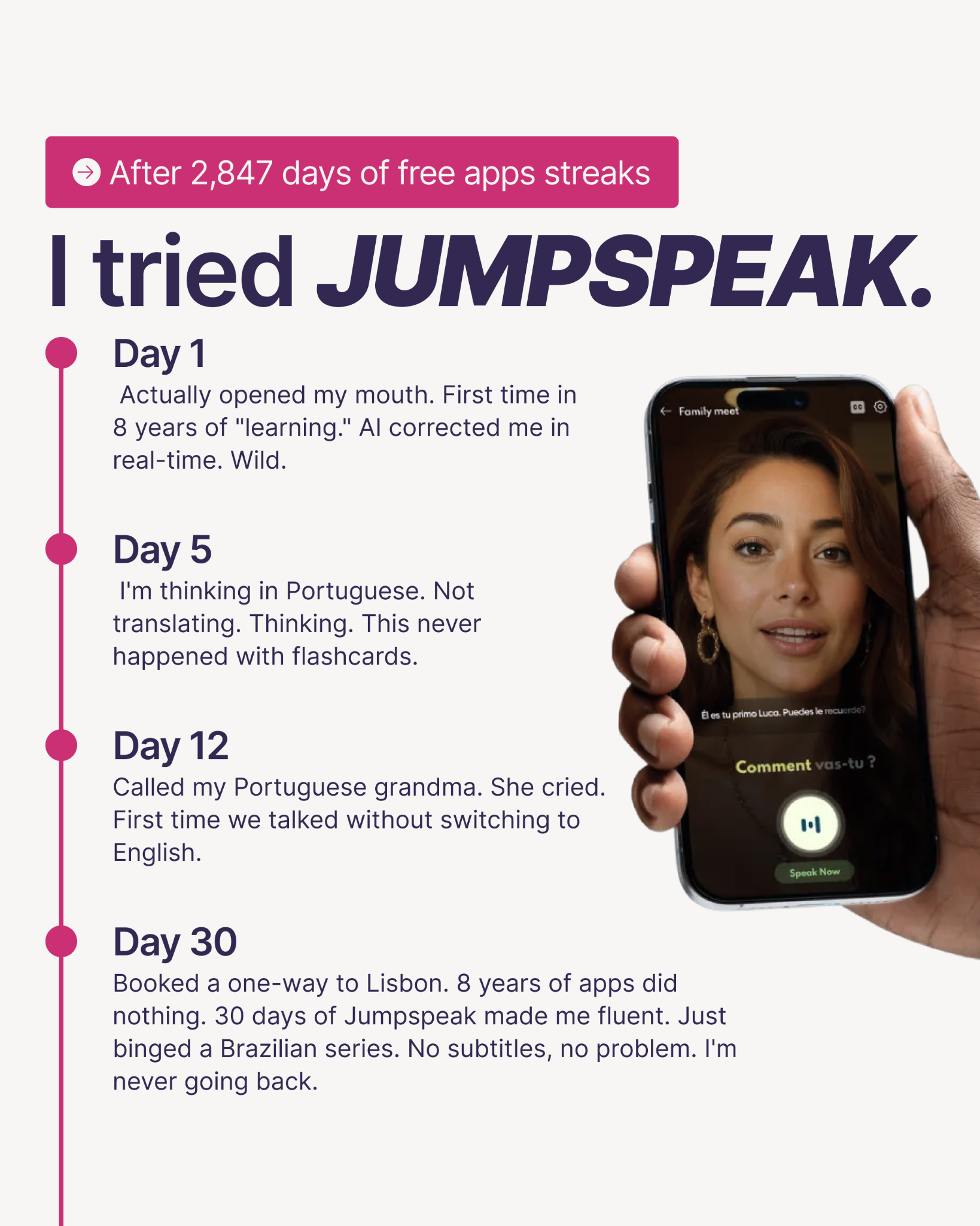 Jumpspeak Facebook ad